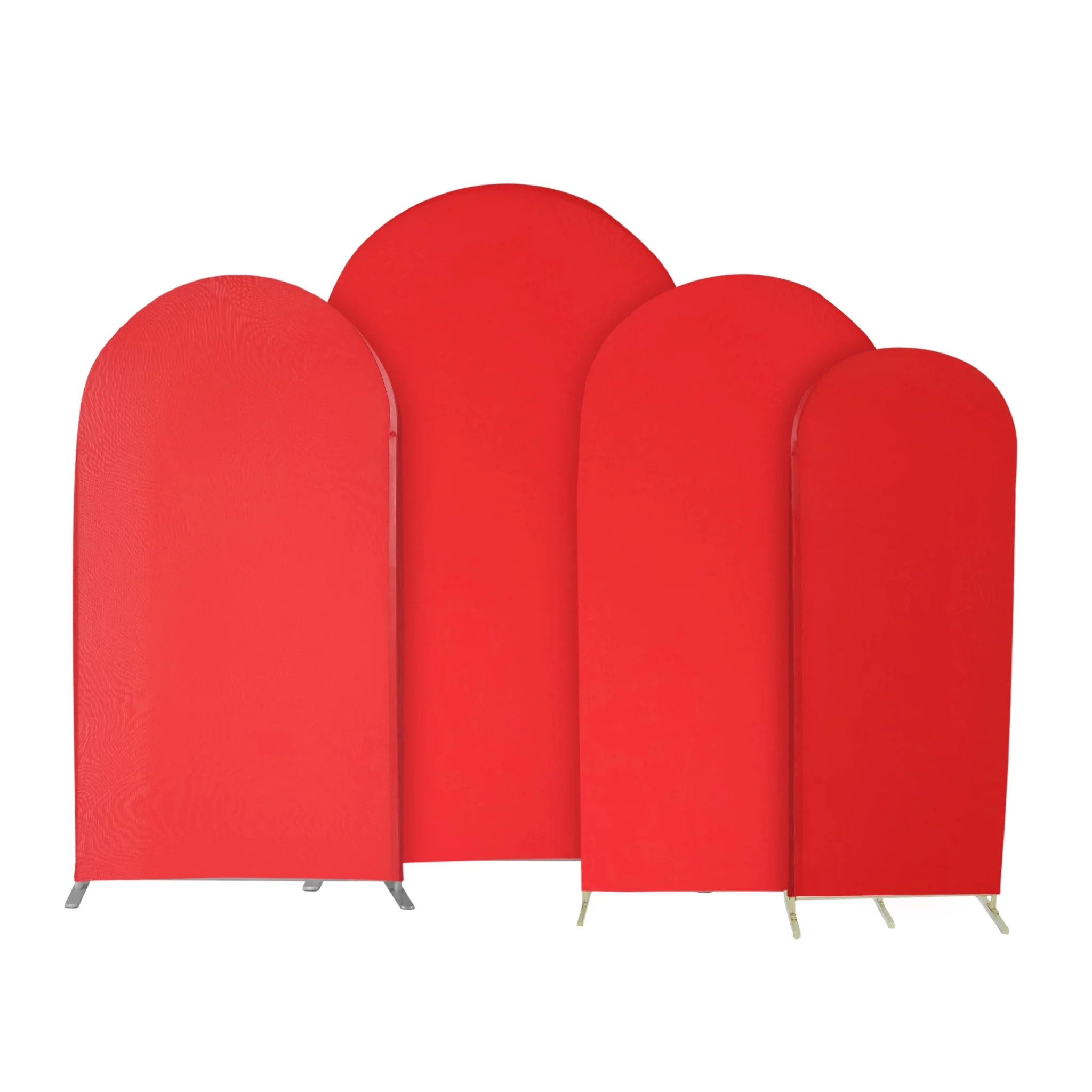 Universal Fit Spandex Covers for All Trio Arch Backdrop Stand (4 pcs) - Red