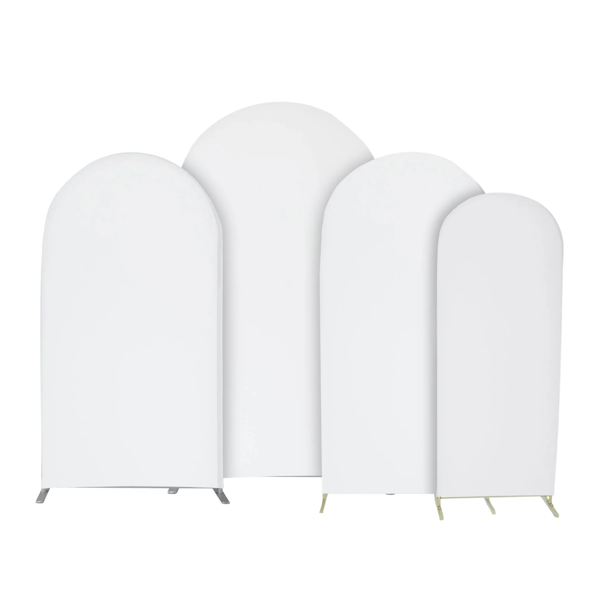 Universal Fit Spandex Covers for All Trio Arch Backdrop Stand (4 pcs) - White