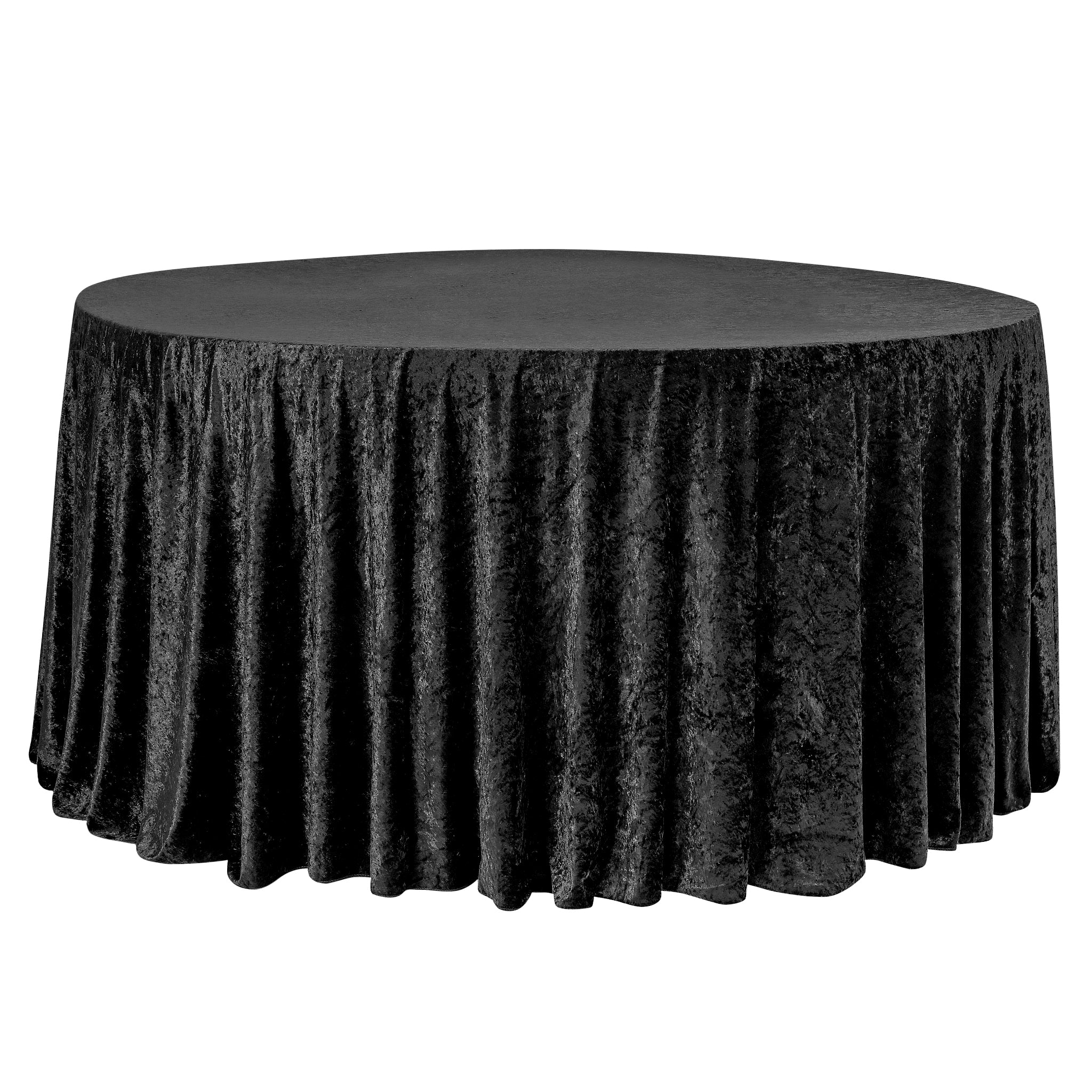 Velvet 108" Round Tablecloth - Black