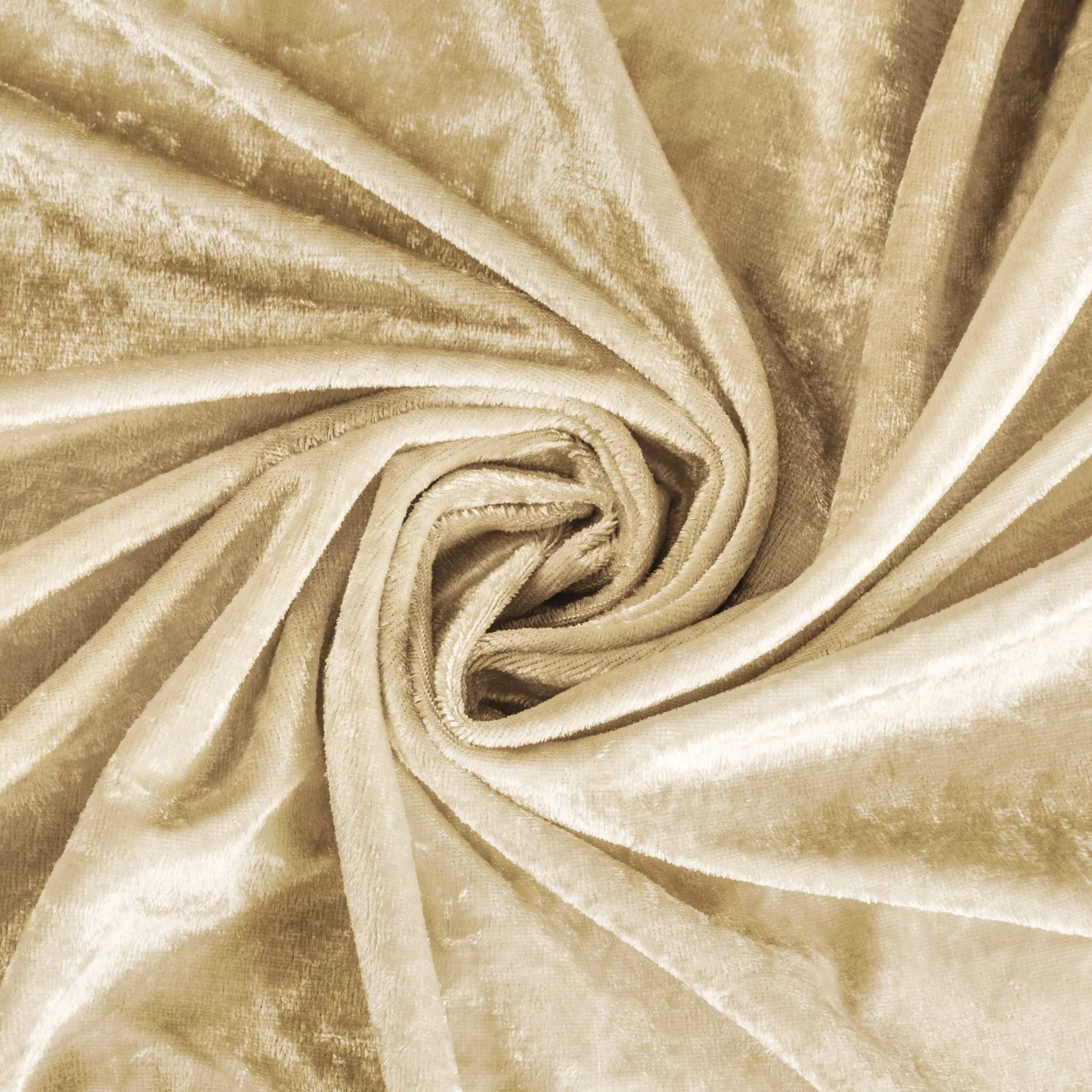 Velvet 108" Round Tablecloth - Champagne - Image 4