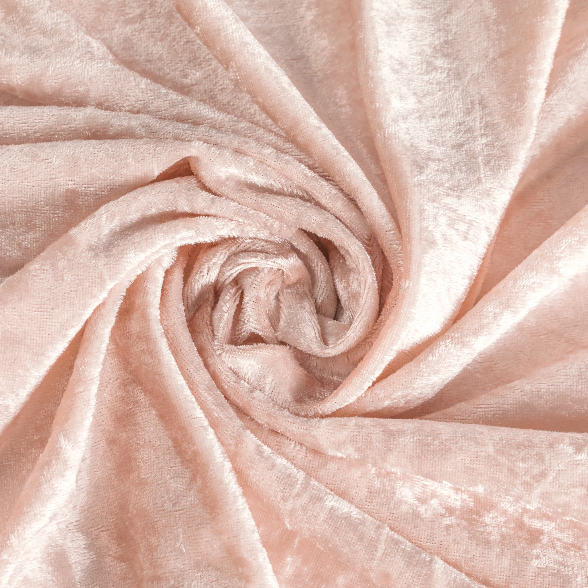 Velvet 120" Round Tablecloth - Blush/Rose Gold - Image 2