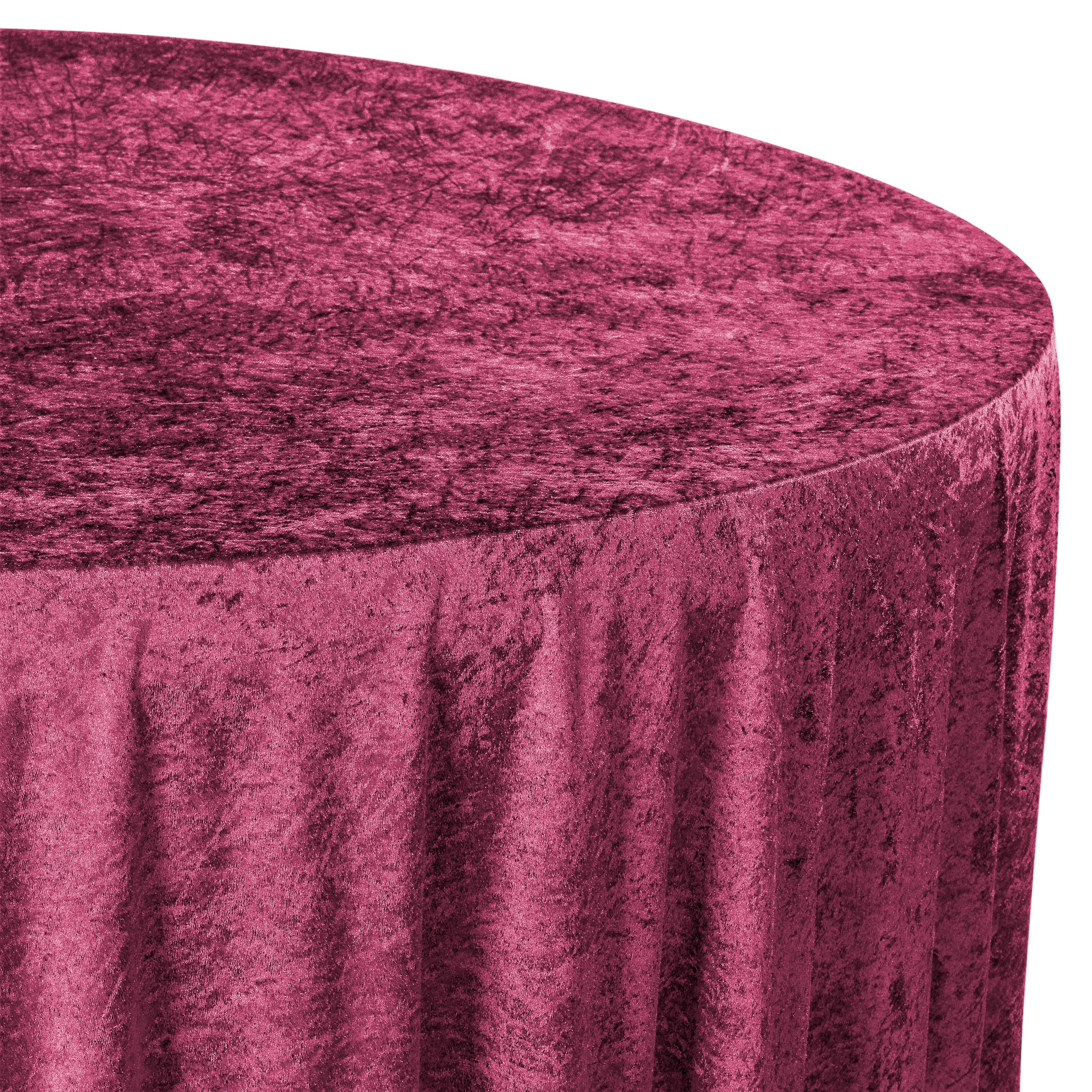 Velvet 120" Round Tablecloth - Burgundy - Image 5