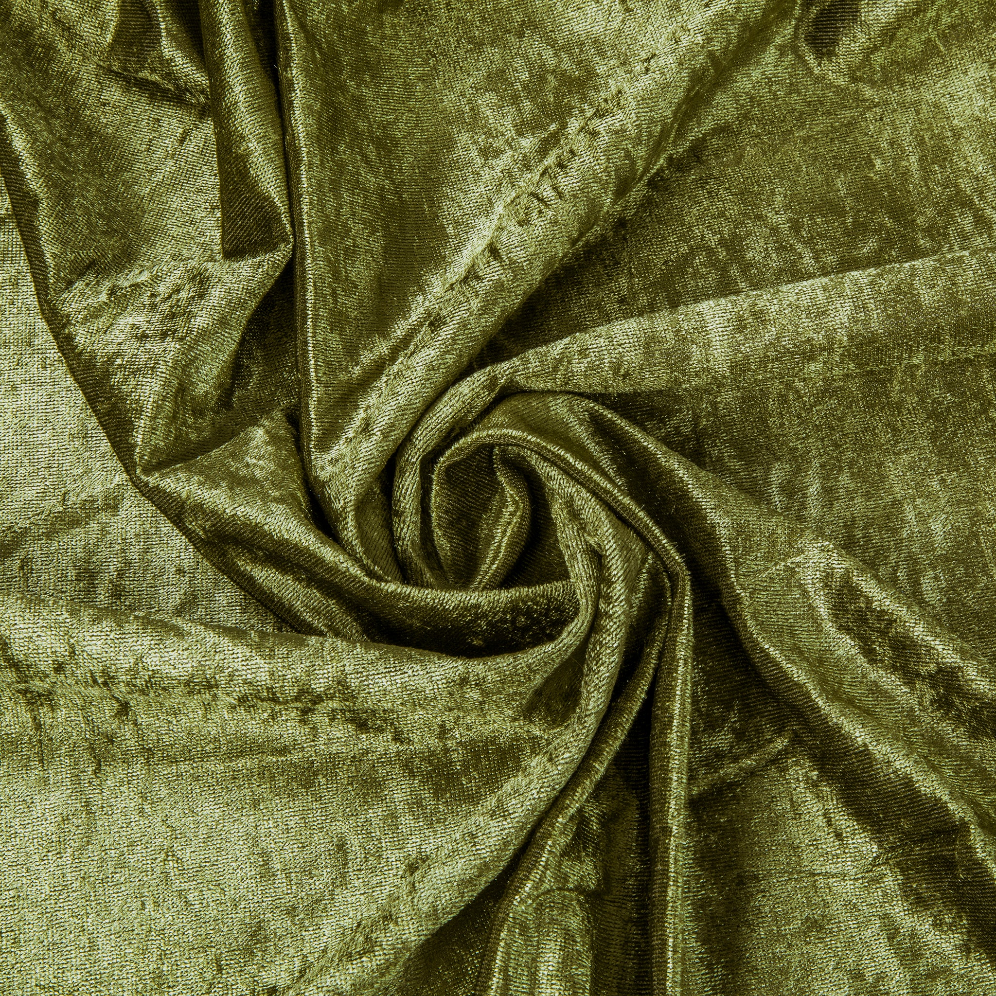 Velvet 120" Round Tablecloth - Olive Green - Image 6