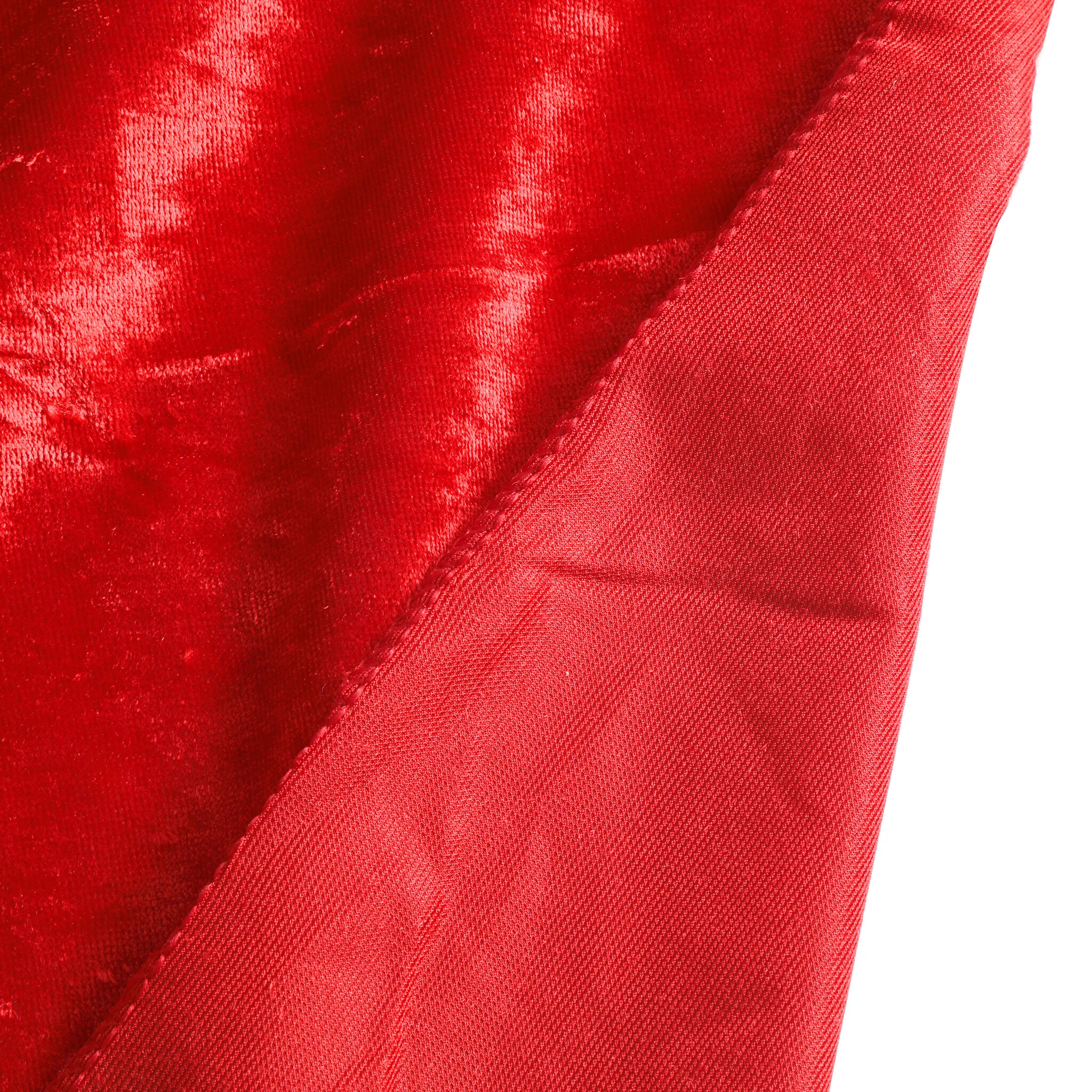 Velvet 120" Round Tablecloth - Red - Image 5