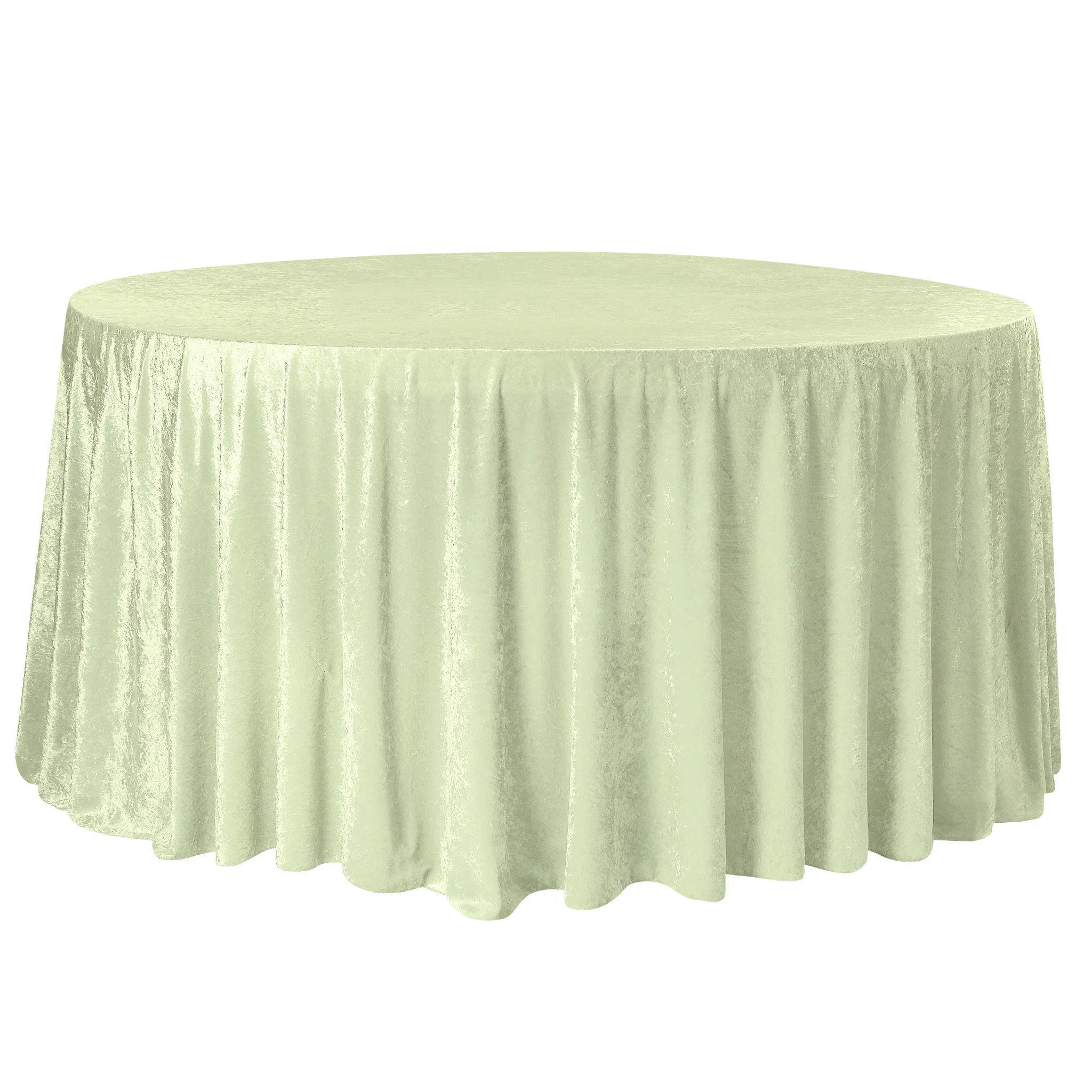 Velvet 120" Round Tablecloth - Sage Green