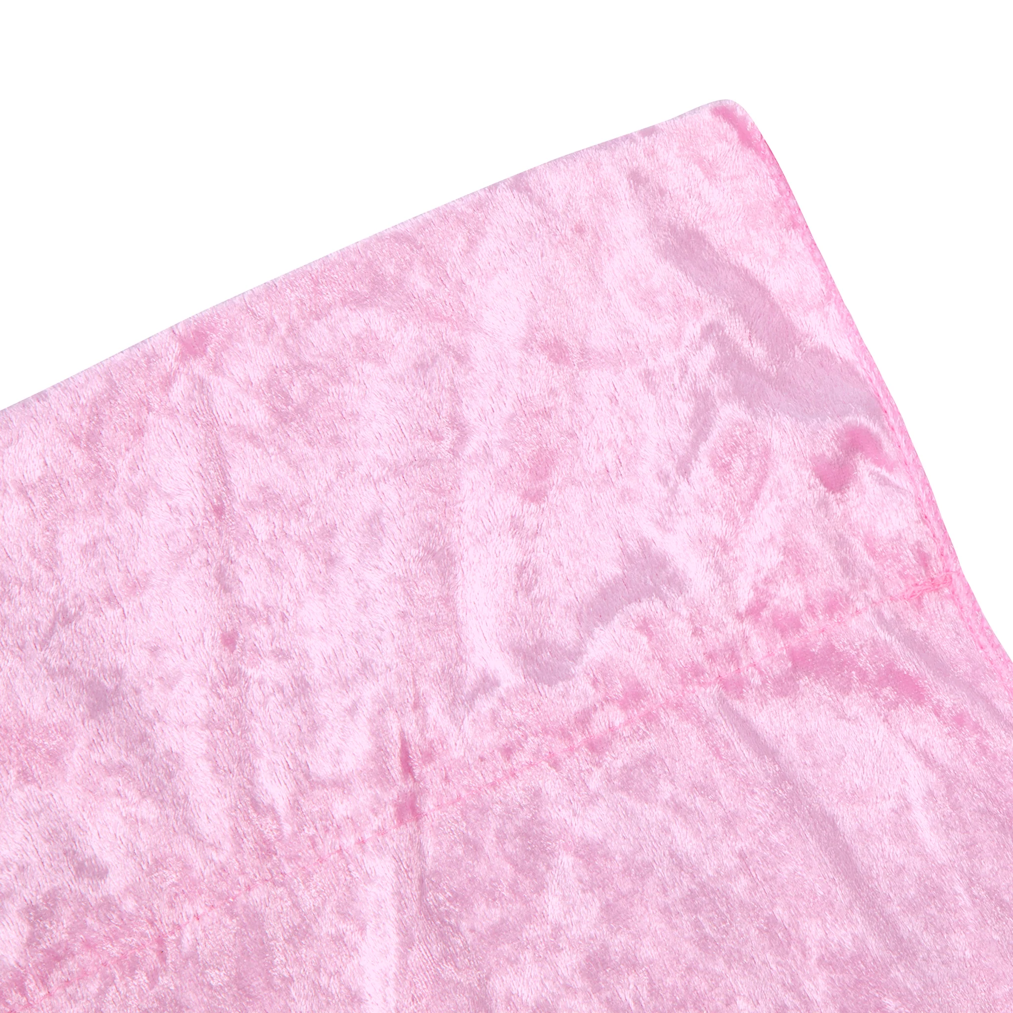 Velvet 12ft H x 52" W Drape/Backdrop Curtain Panel - Pink - Image 5
