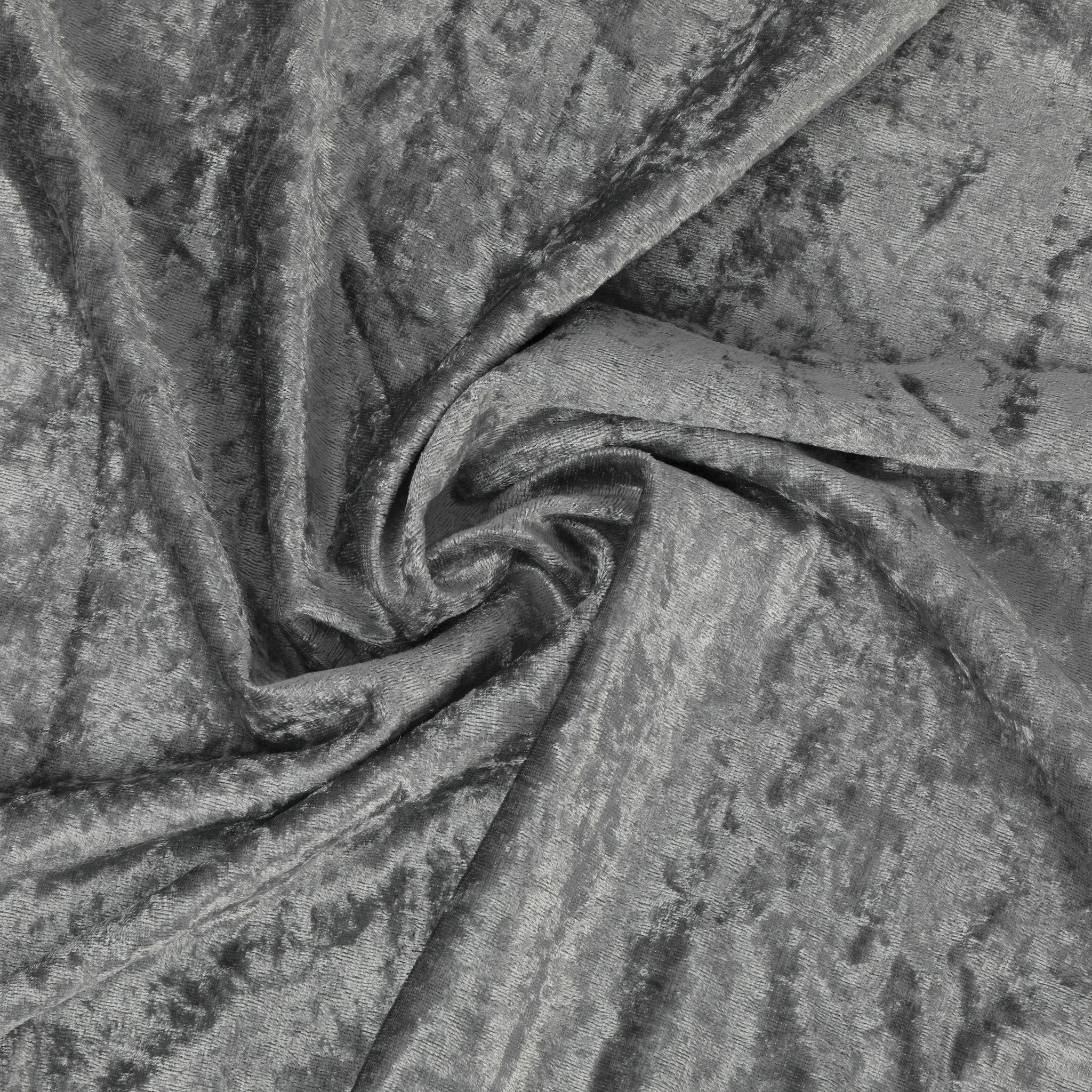 Velvet 12ft H x 52" W Drape/Backdrop Curtain Panel - Charcoal - Image 2