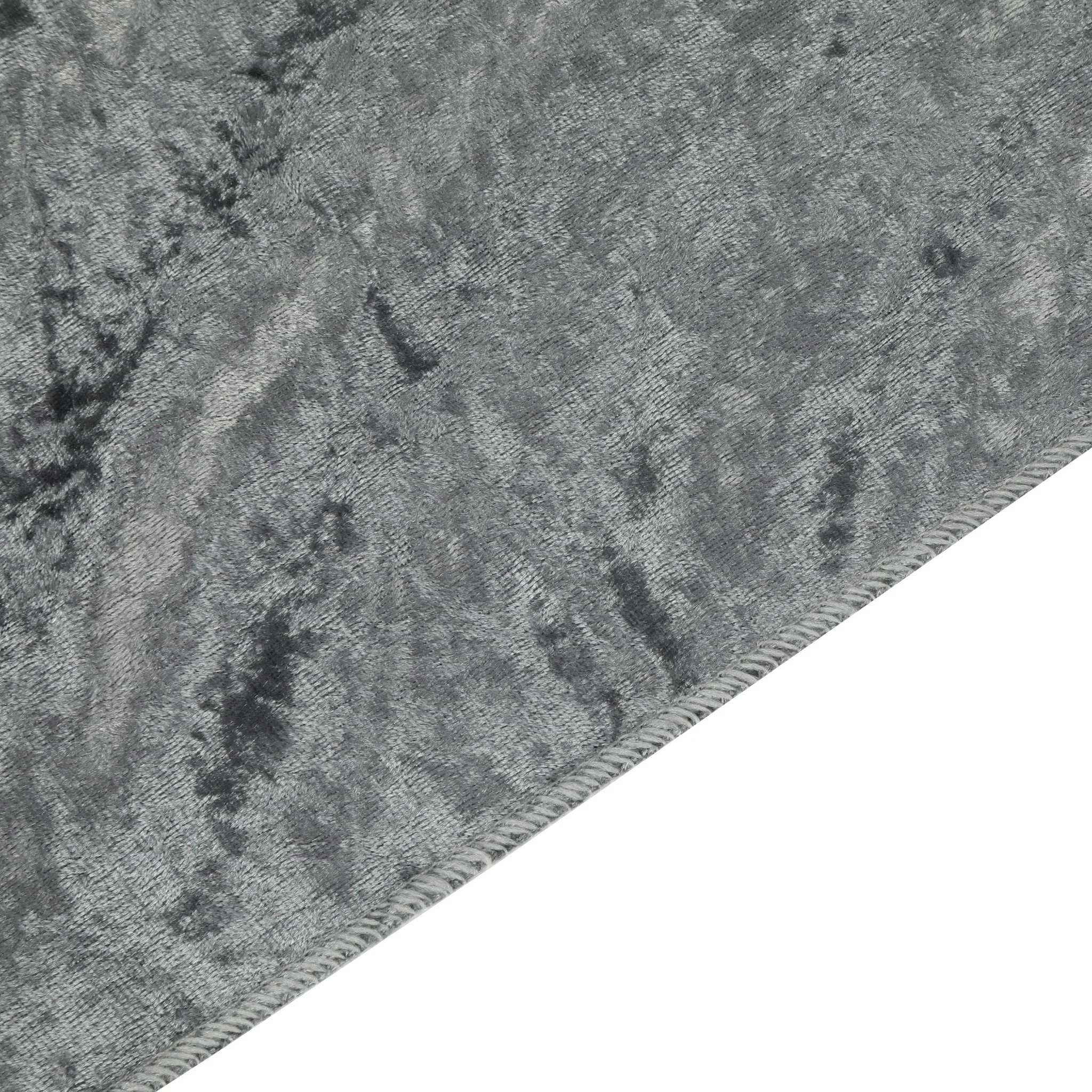 Velvet 12ft H x 52" W Drape/Backdrop Curtain Panel - Charcoal - Image 4