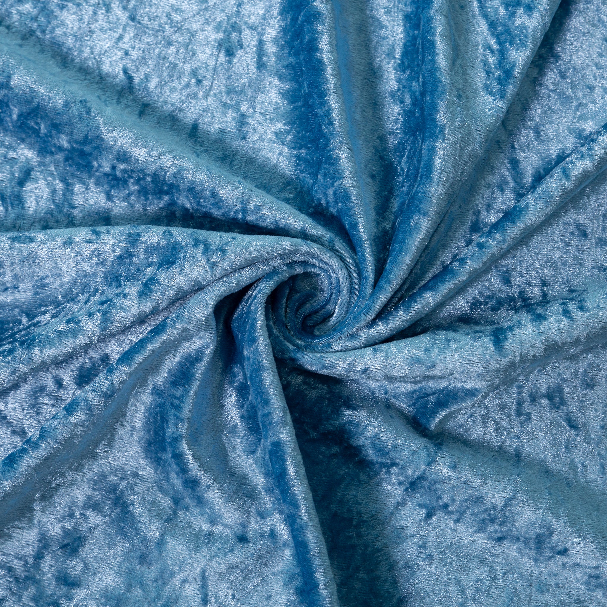 Velvet 12ft H x 52" W Drape/Backdrop Curtain Panel - Steele Blue - Image 2