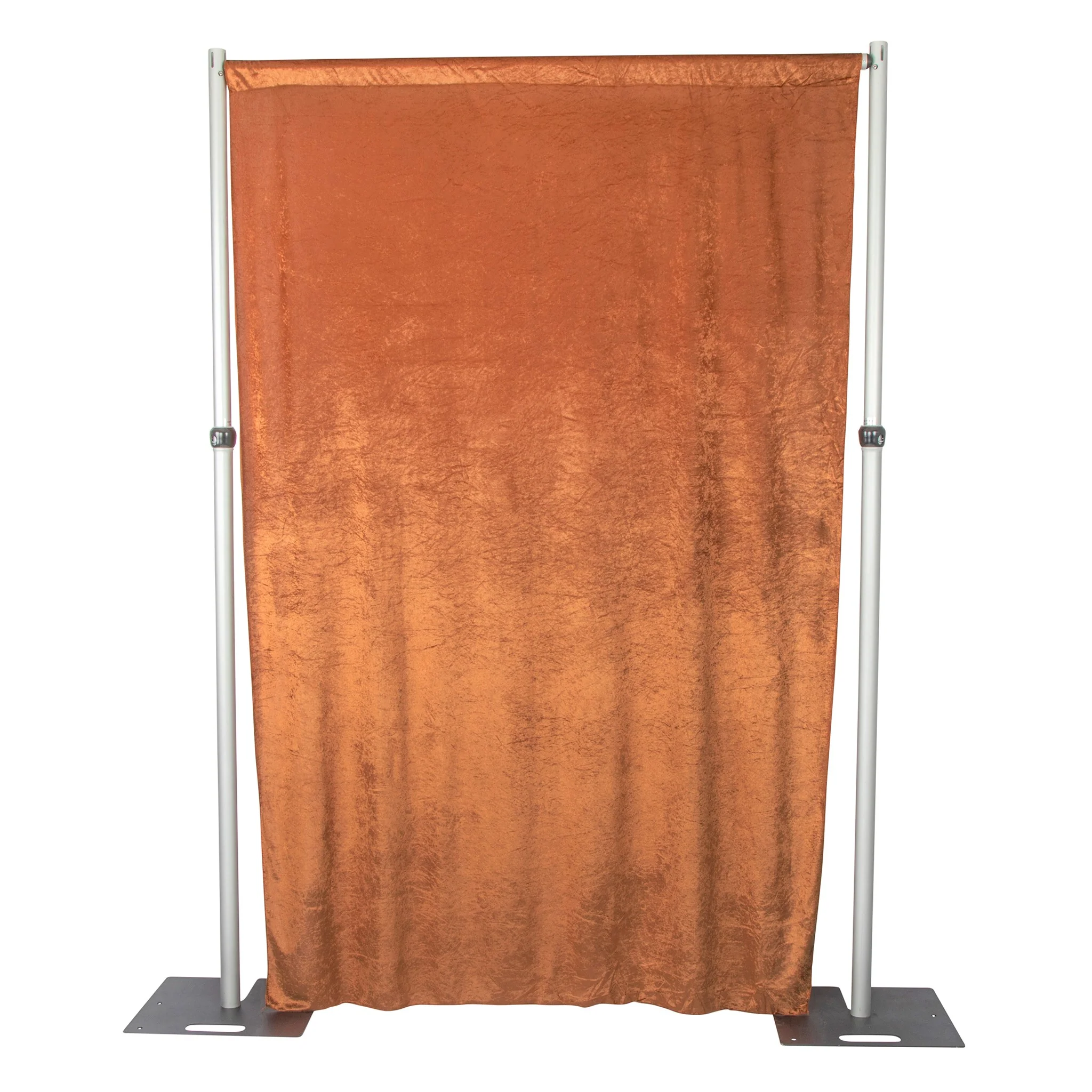 Velvet 12ft H x 52" W Drape/Backdrop Curtain Panel - Terracotta - Image 4