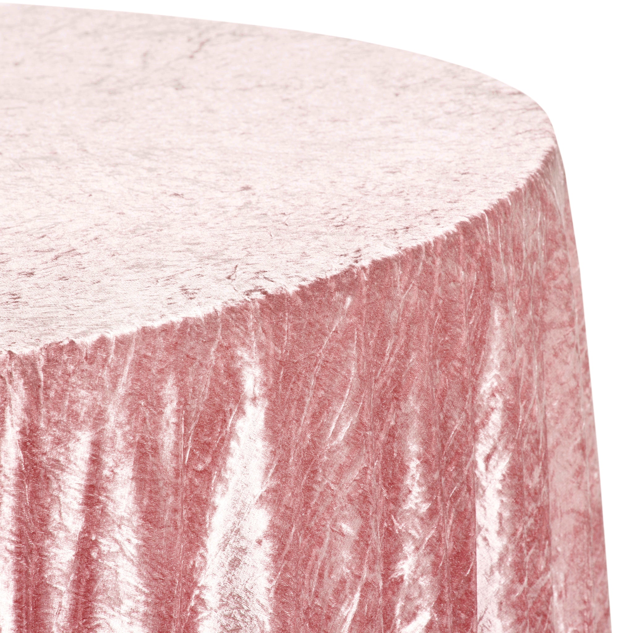Velvet 132" Round Tablecloth - Dusty Rose/Mauve - Image 4