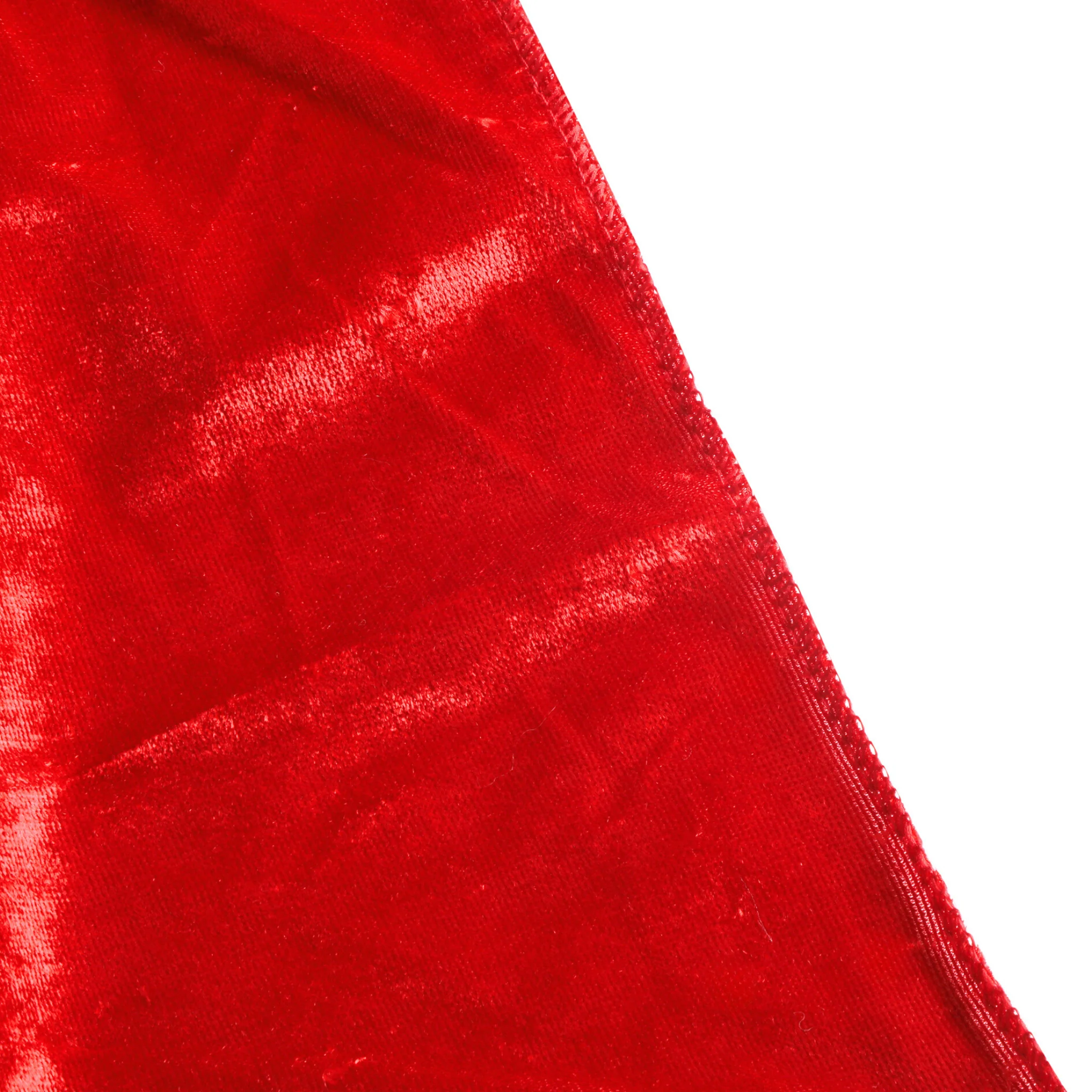 Velvet 132" Round Tablecloth - Red - Image 6
