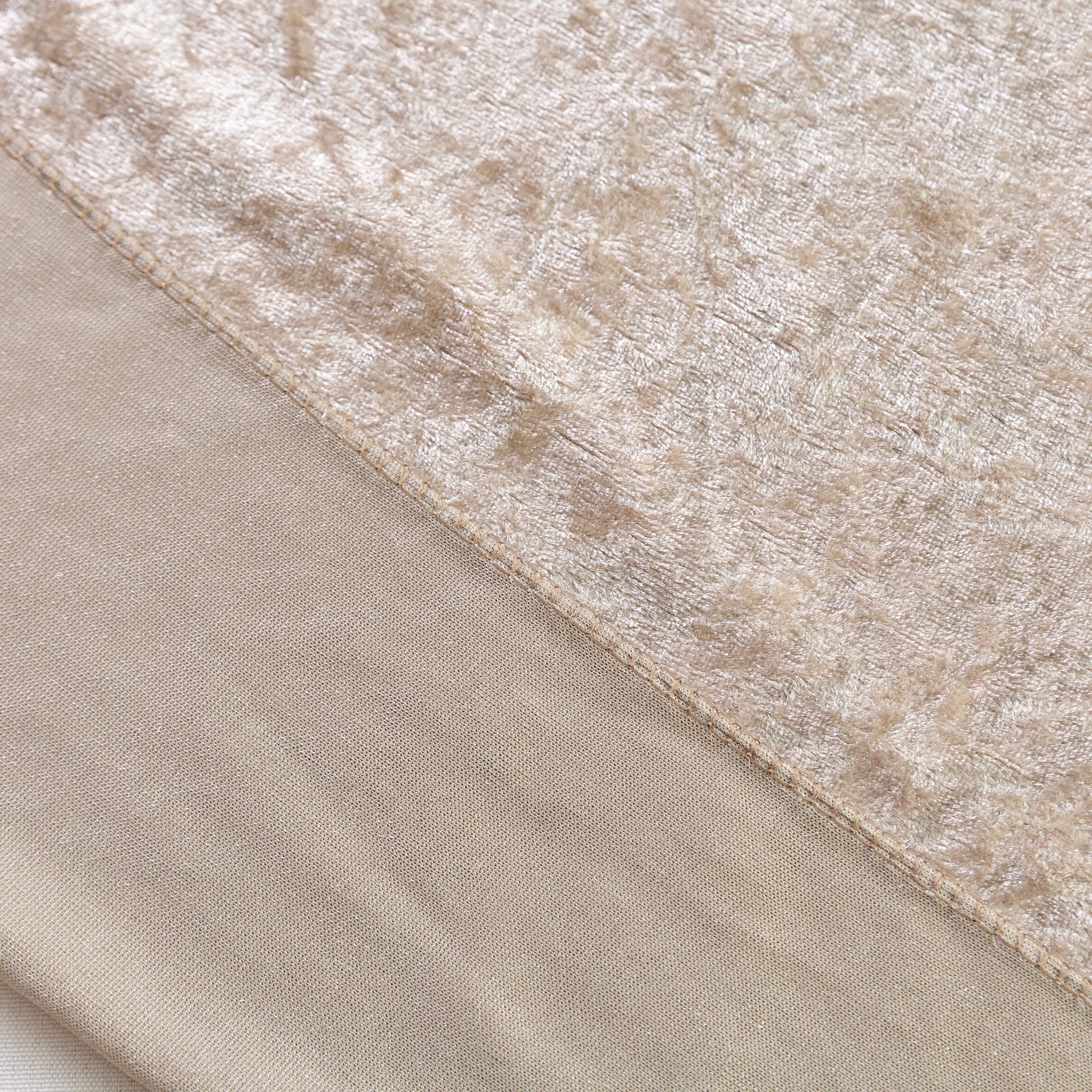 Velvet 132" Round Tablecloth - Taupe - Image 5