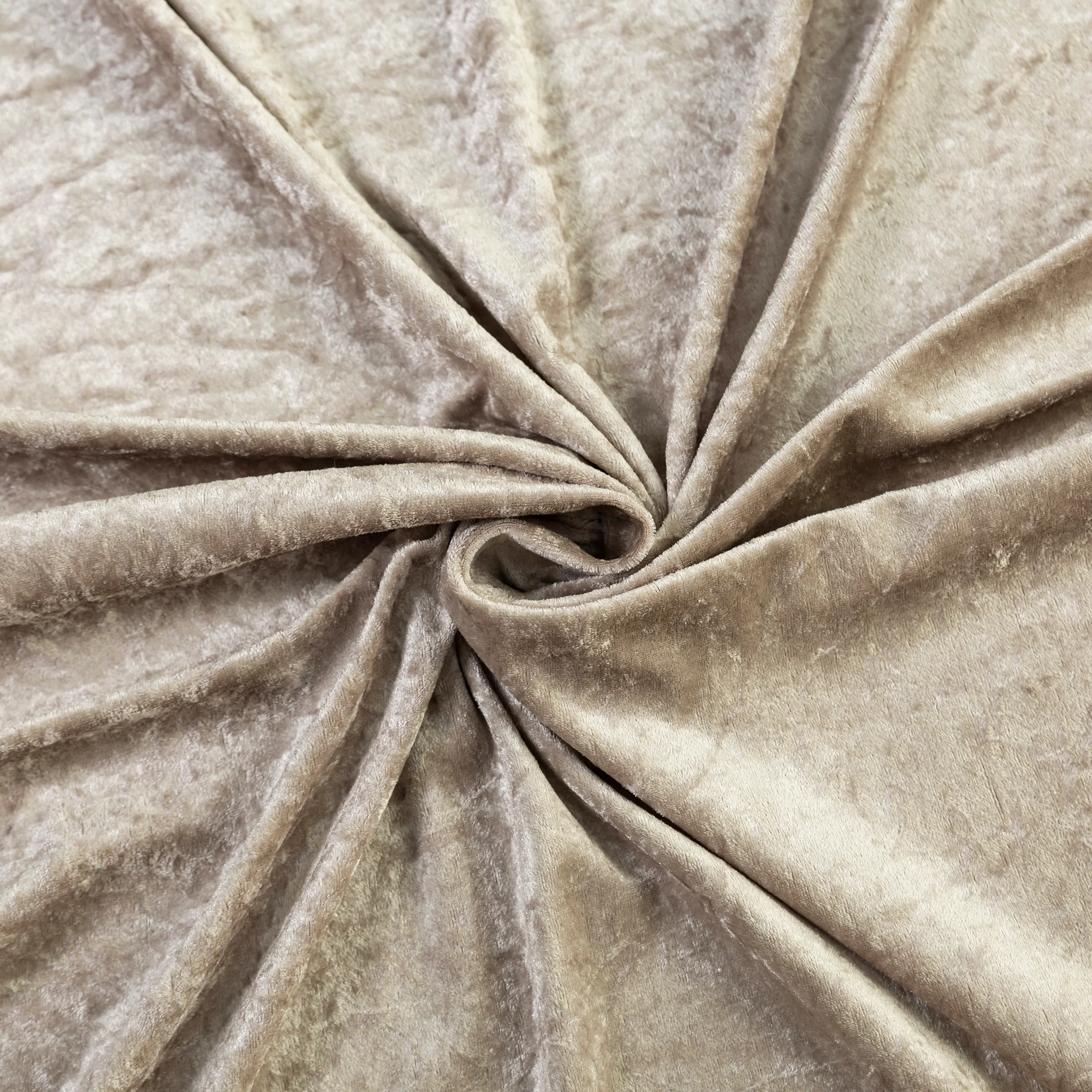Velvet 132" Round Tablecloth - Taupe - Image 8