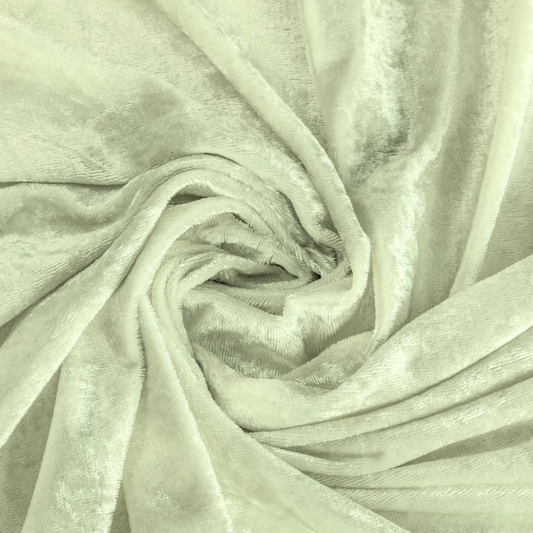 Velvet 132" Round Tablecloth - Sage Green - Image 2