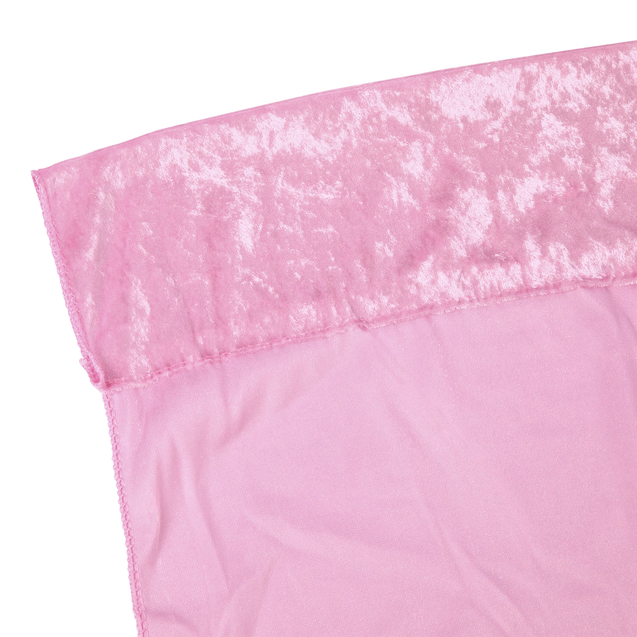 Velvet 14ft H x 52" W Drape/Backdrop Curtain Panel - Pink - Image 6