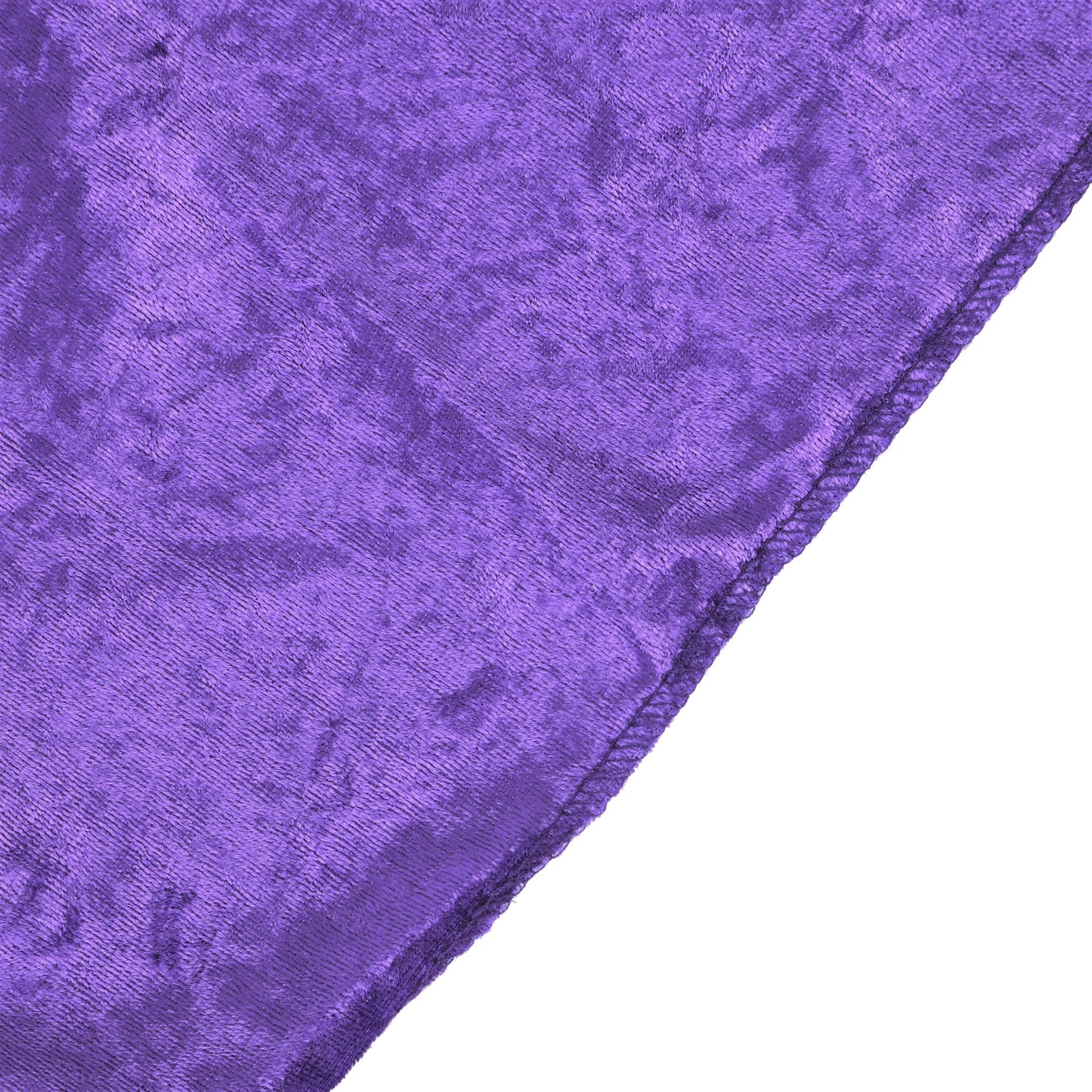 Velvet 14ft H x 52" W Drape/Backdrop Curtain Panel - Purple - Image 4