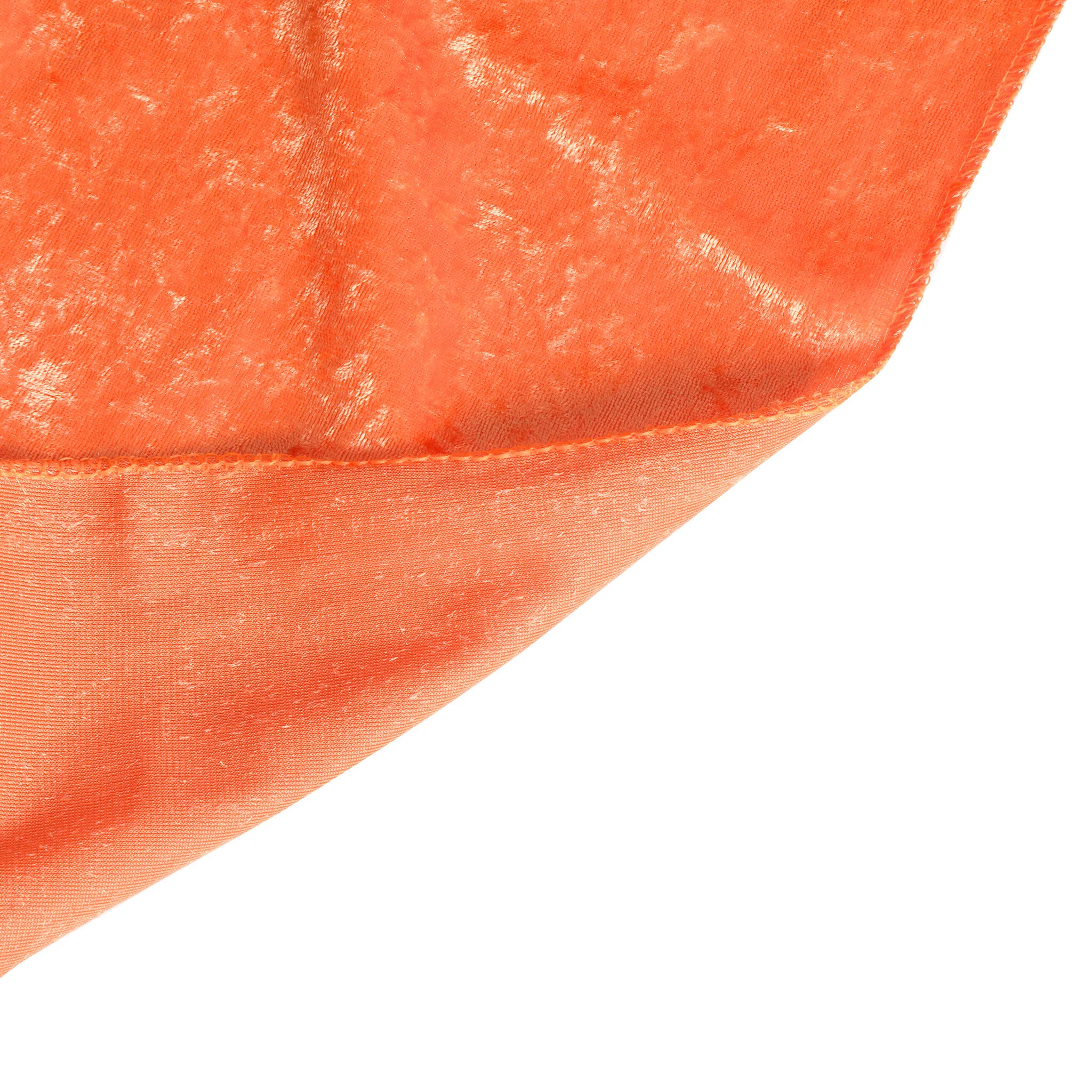 Velvet 14ft H x 52" W Drape/Backdrop Curtain Panel - Orange - Image 4