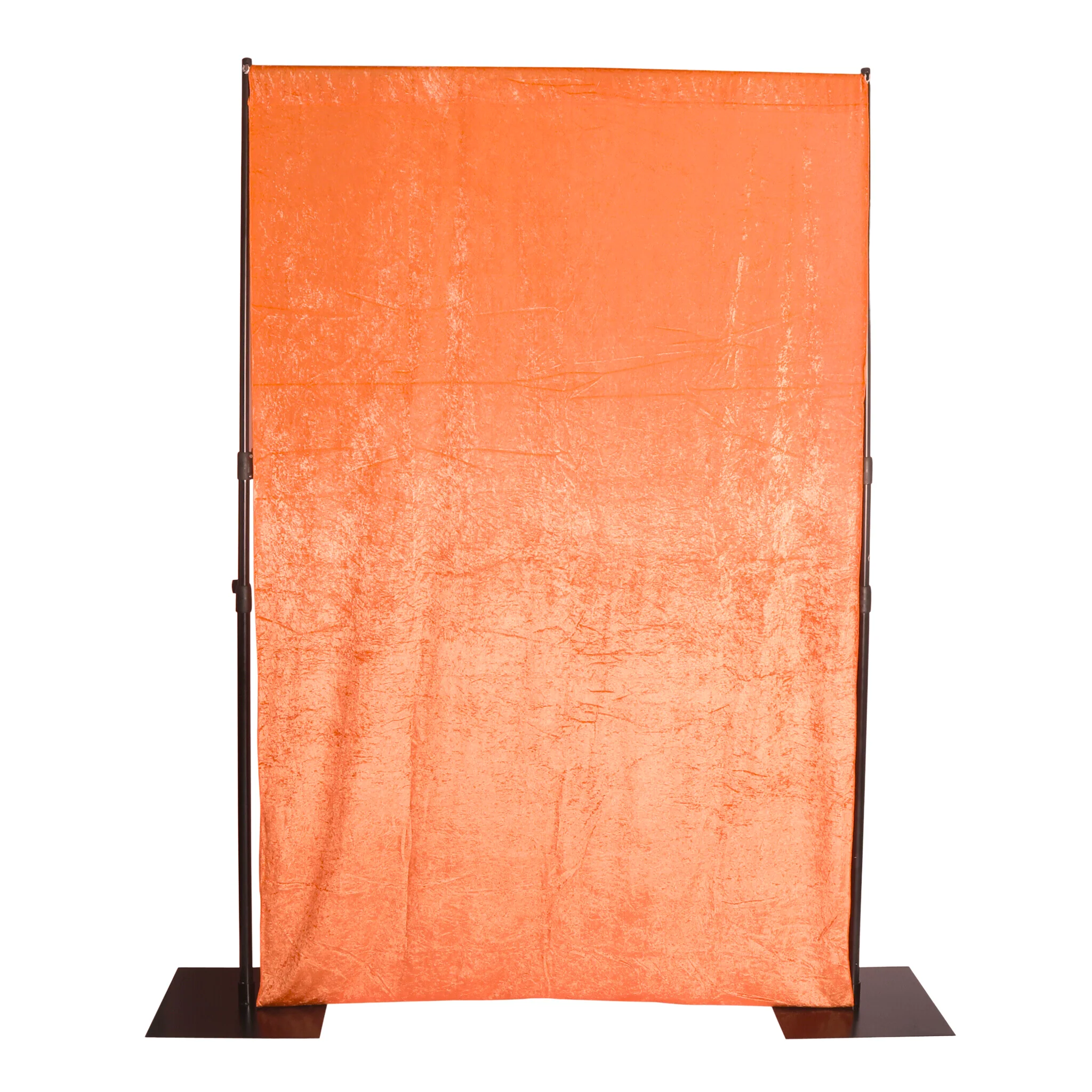 Velvet 16ft H x 52" W Drape/Backdrop Curtain Panel - Orange - Image 6