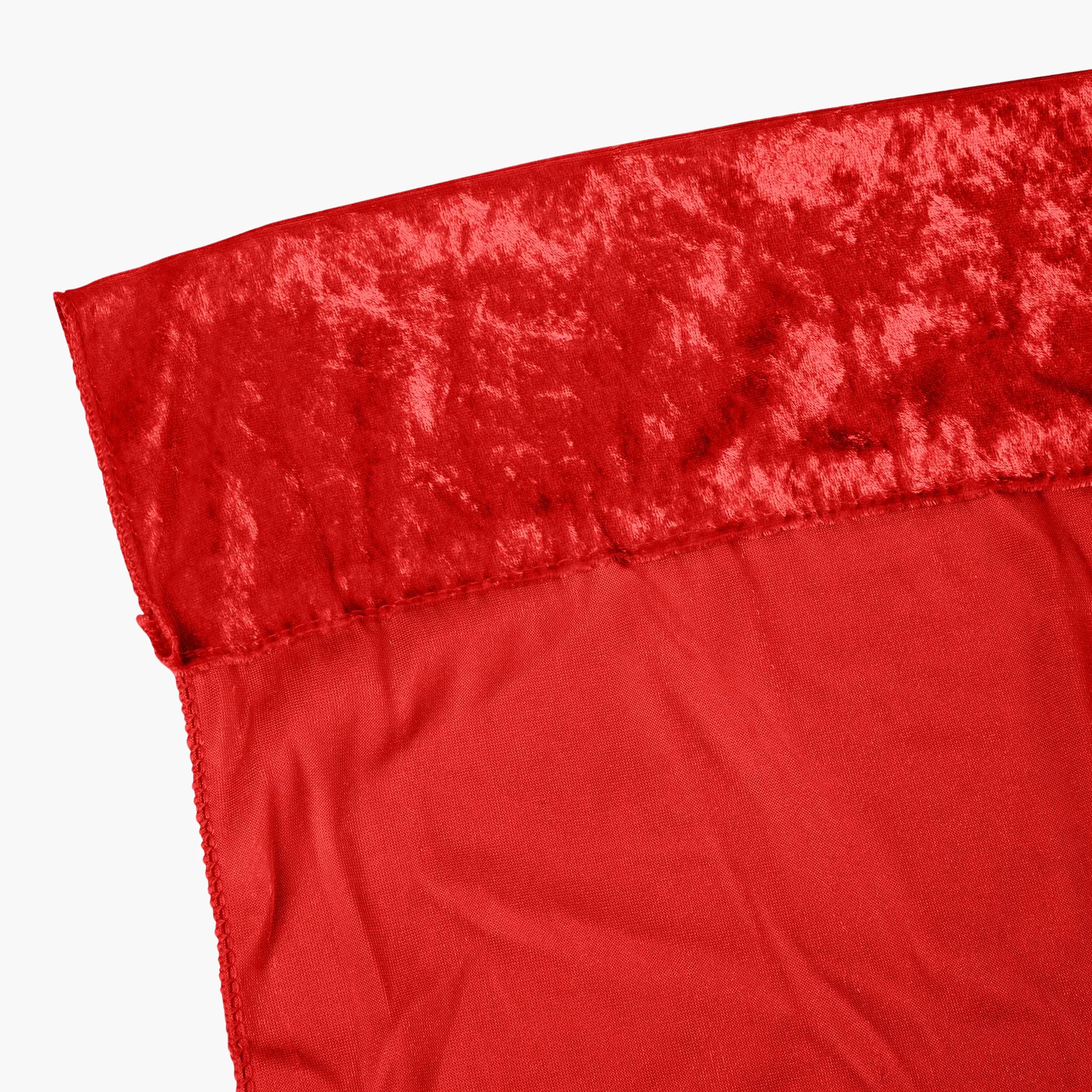 Velvet 16ft H x 52" W Drape/Backdrop Curtain Panel - Red - Image 3