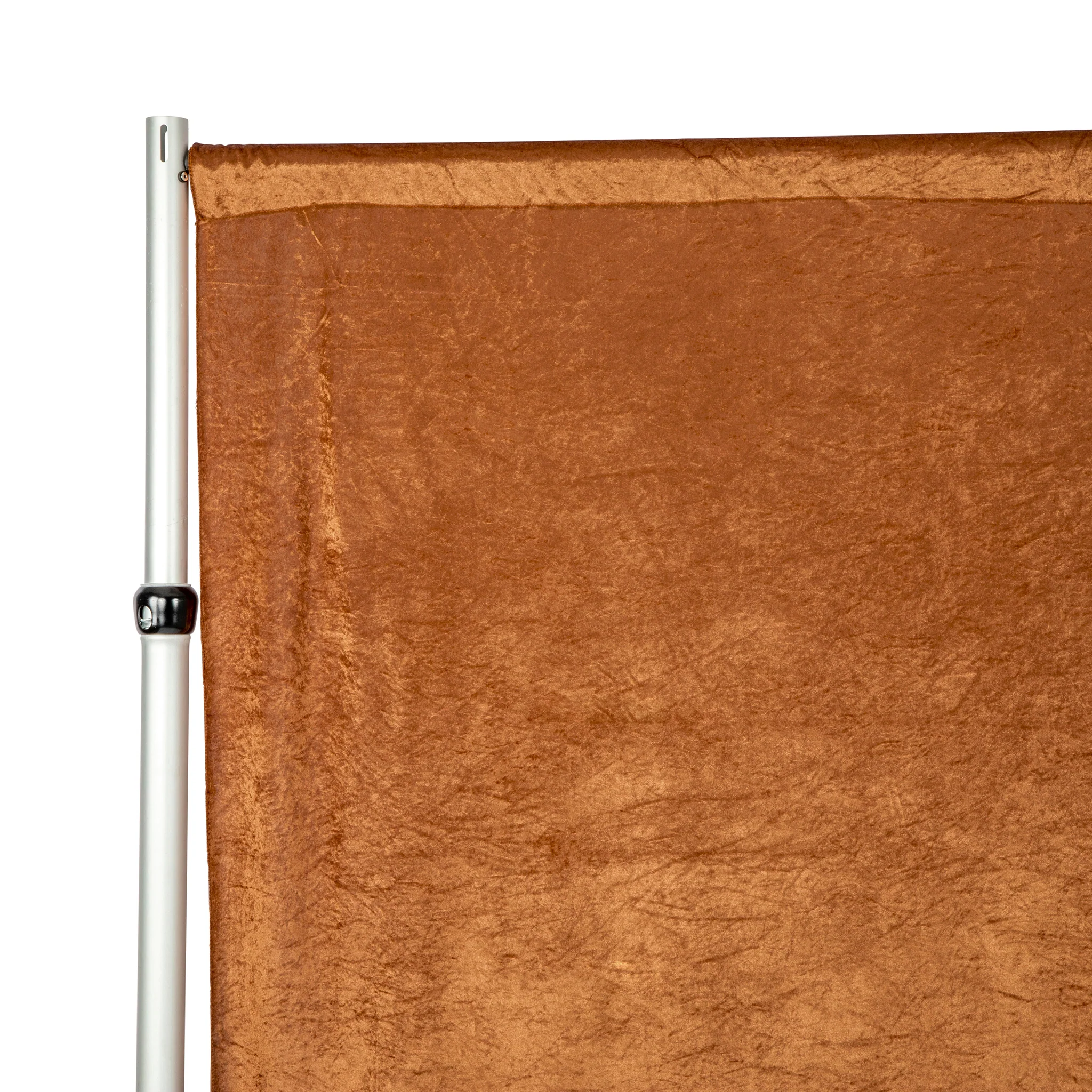 Velvet 16ft H x 52" W Drape/Backdrop Curtain Panel - Terracotta - Image 3