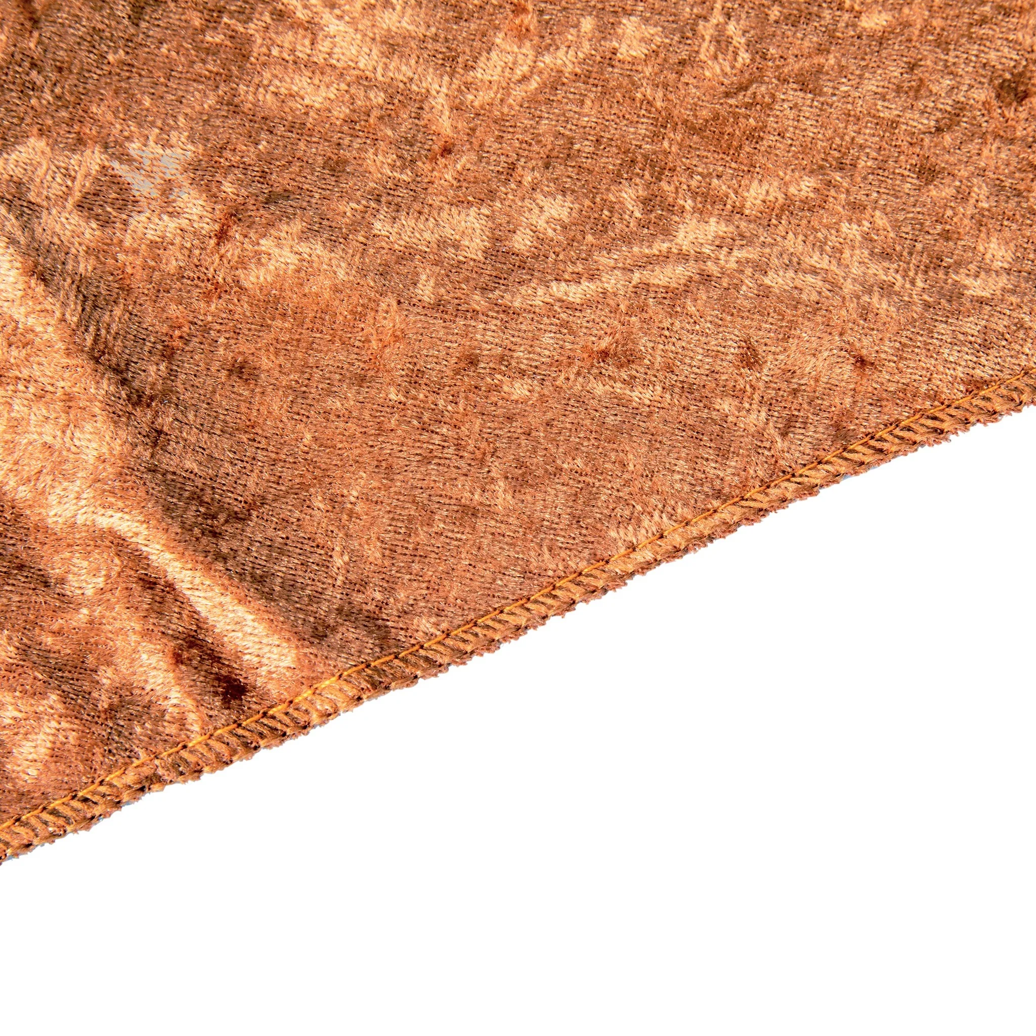 Velvet 16ft H x 52" W Drape/Backdrop Curtain Panel - Terracotta - Image 4