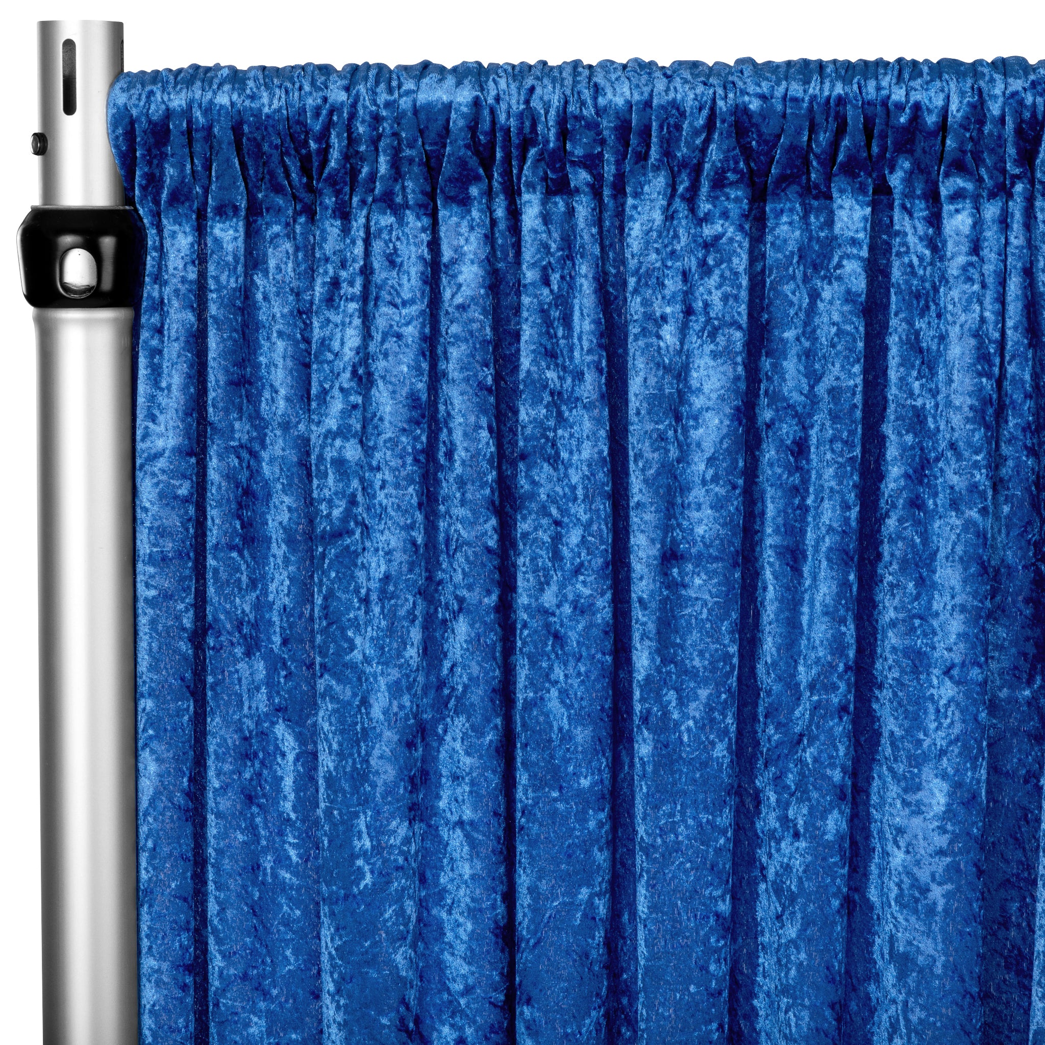 Velvet 16ft H x 118" W Drape/Backdrop Curtain Panel - Royal Blue
