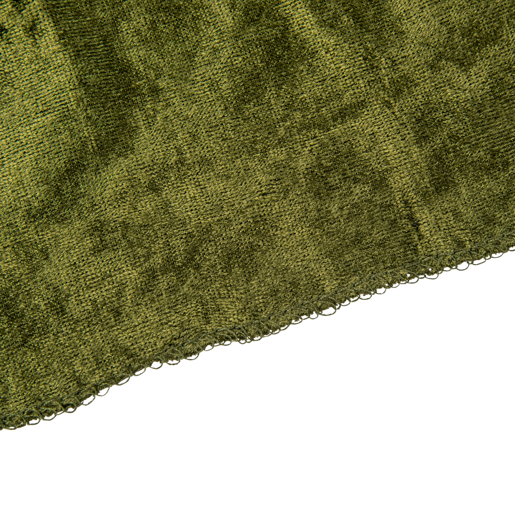 Velvet 18ft H x 52" W Drape/Backdrop Curtain Panel - Olive Green - Image 3