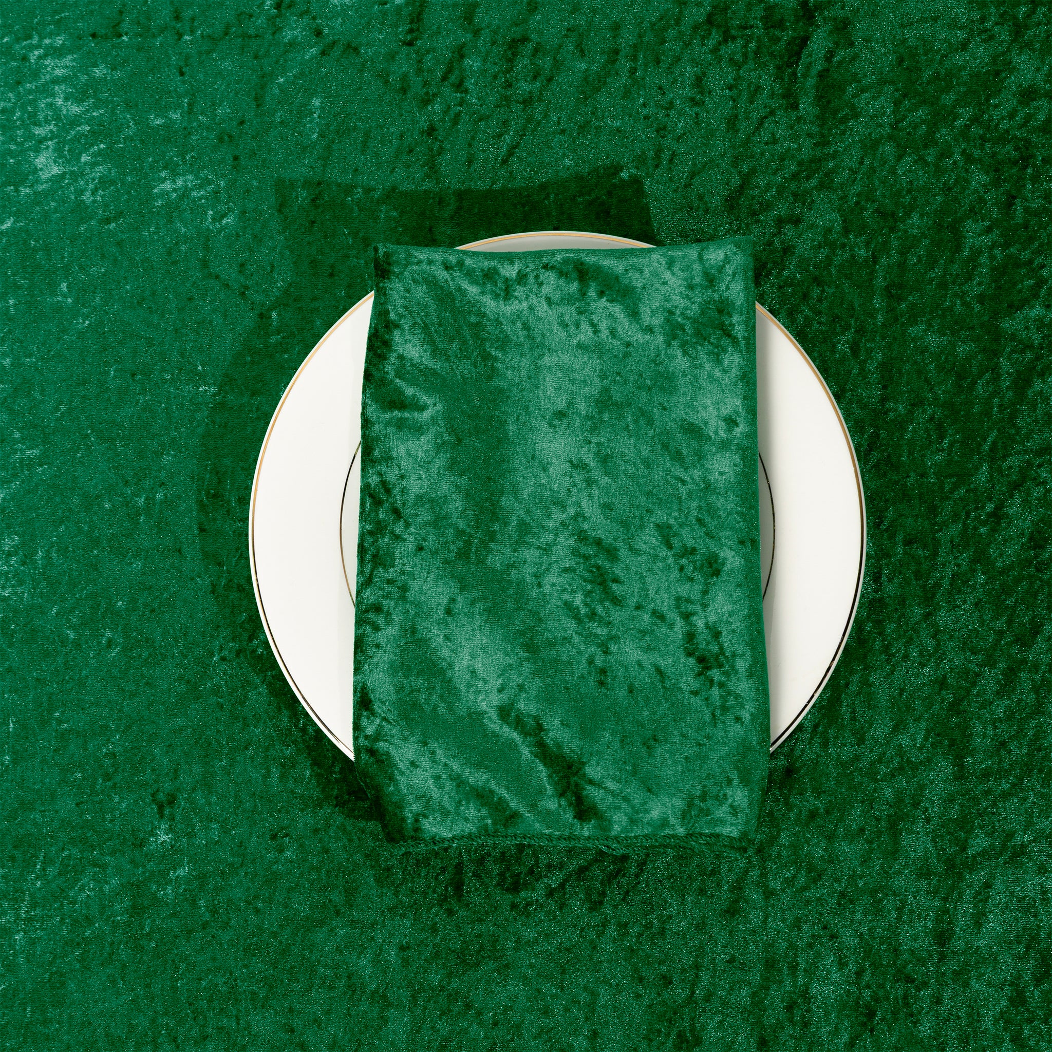 Velvet 20"x20" Linen Napkin - Forest Green - Image 3