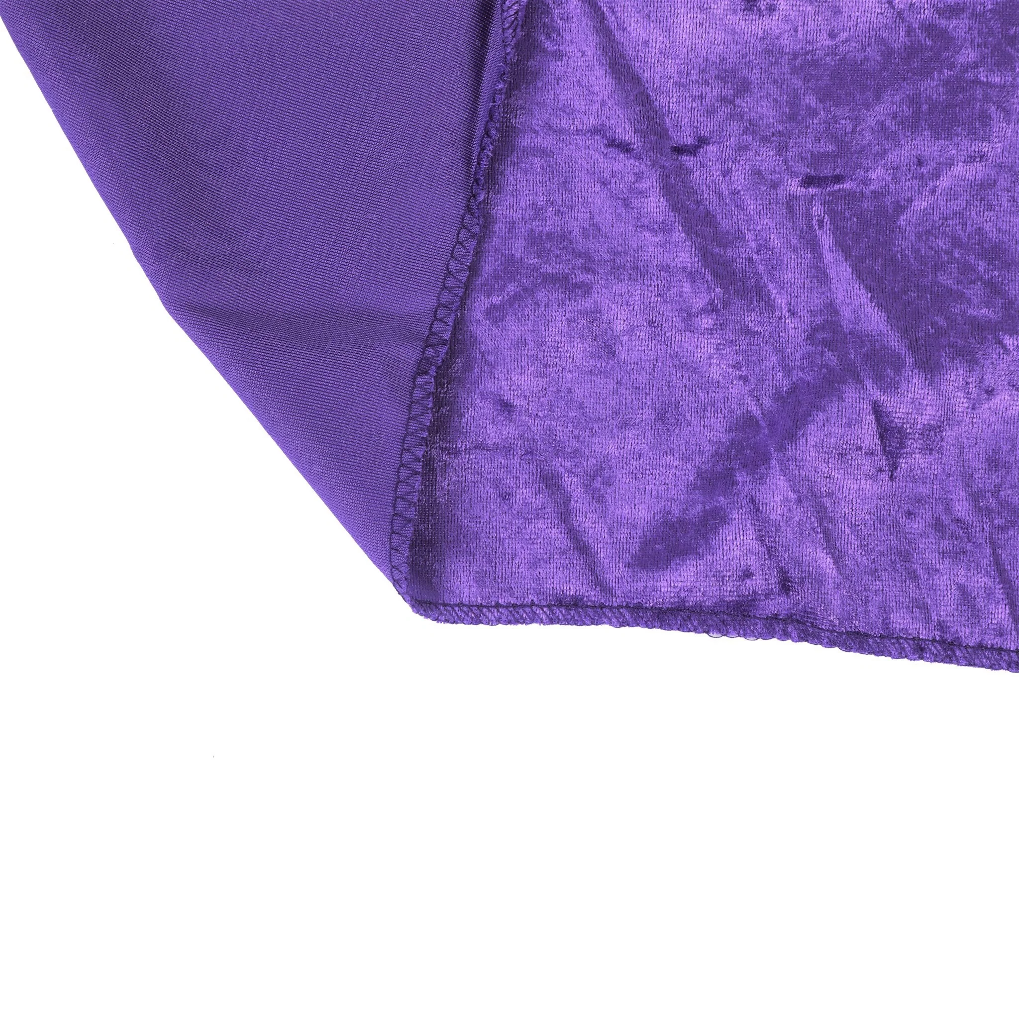 Velvet 8ft H x 52" W Drape/Backdrop Curtain Panel - Purple - Image 4