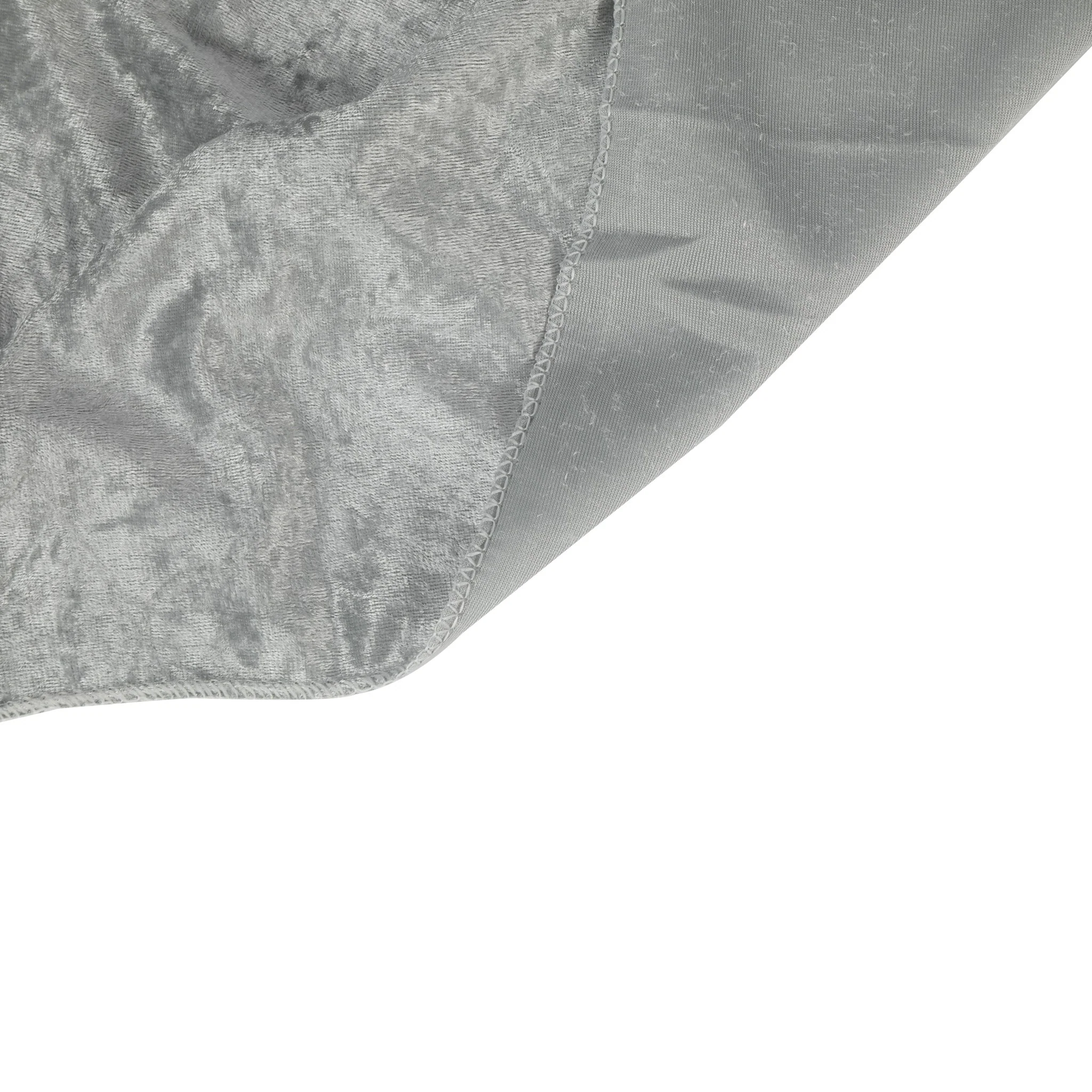 Velvet 8ft H x 52" W Drape/Backdrop Curtain Panel - Silver - Image 3