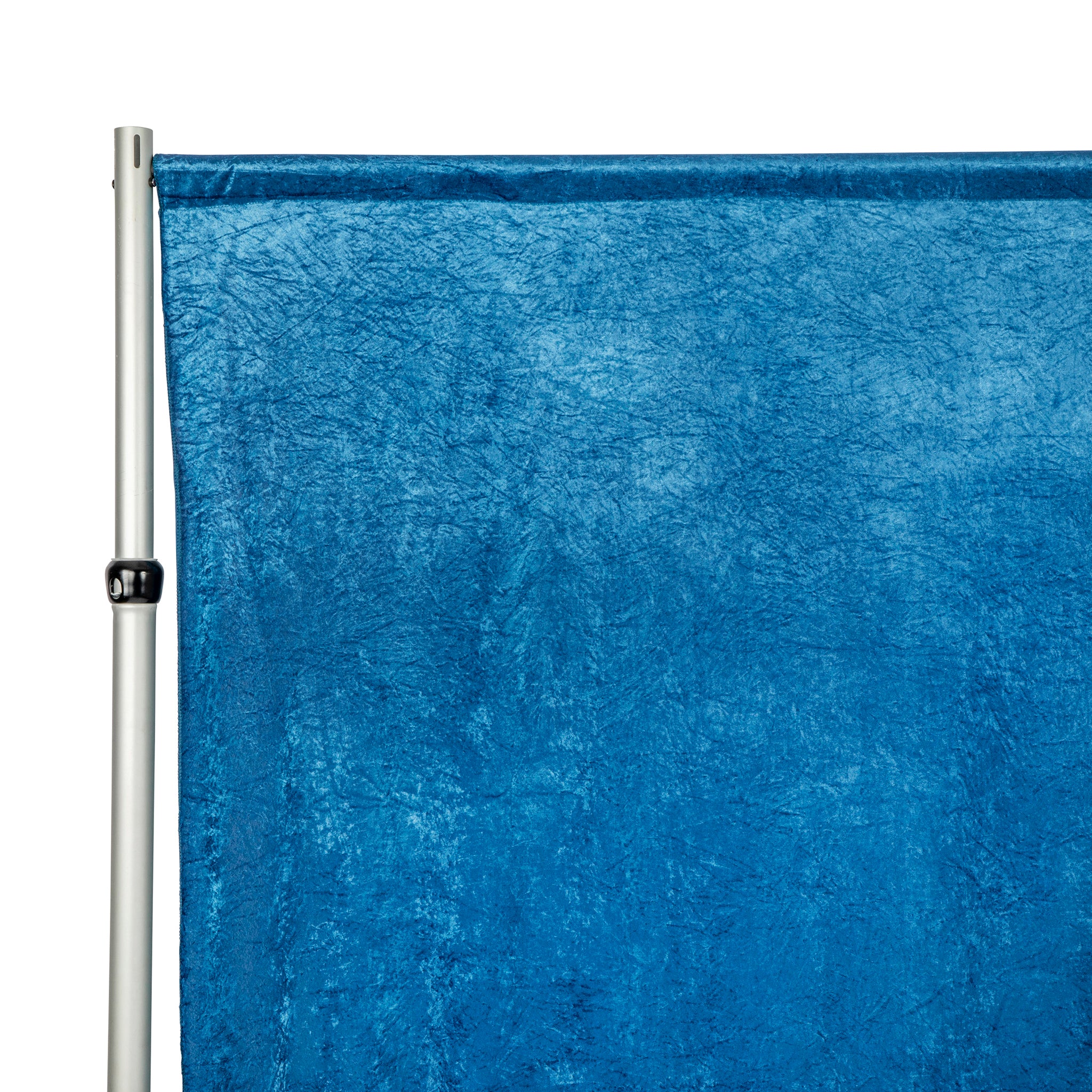 Velvet 8ft H x 52" W Drape/Backdrop Curtain Panel - Dark Teal - Image 3