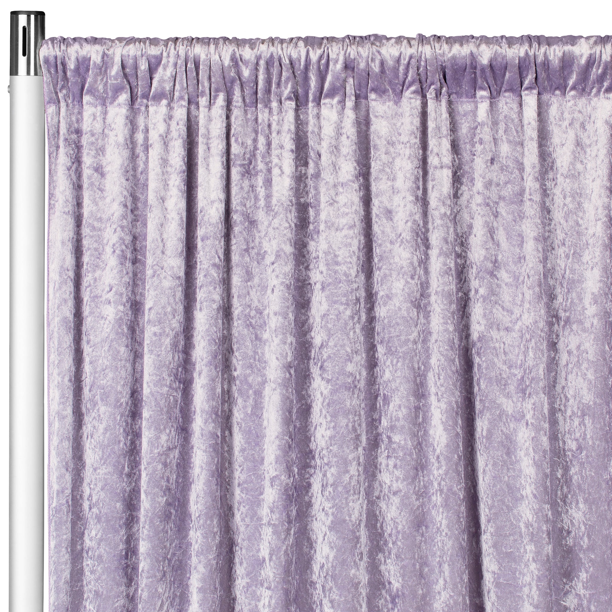 Velvet 8ft H x 52" W Drape/Backdrop Curtain Panel - Wisteria