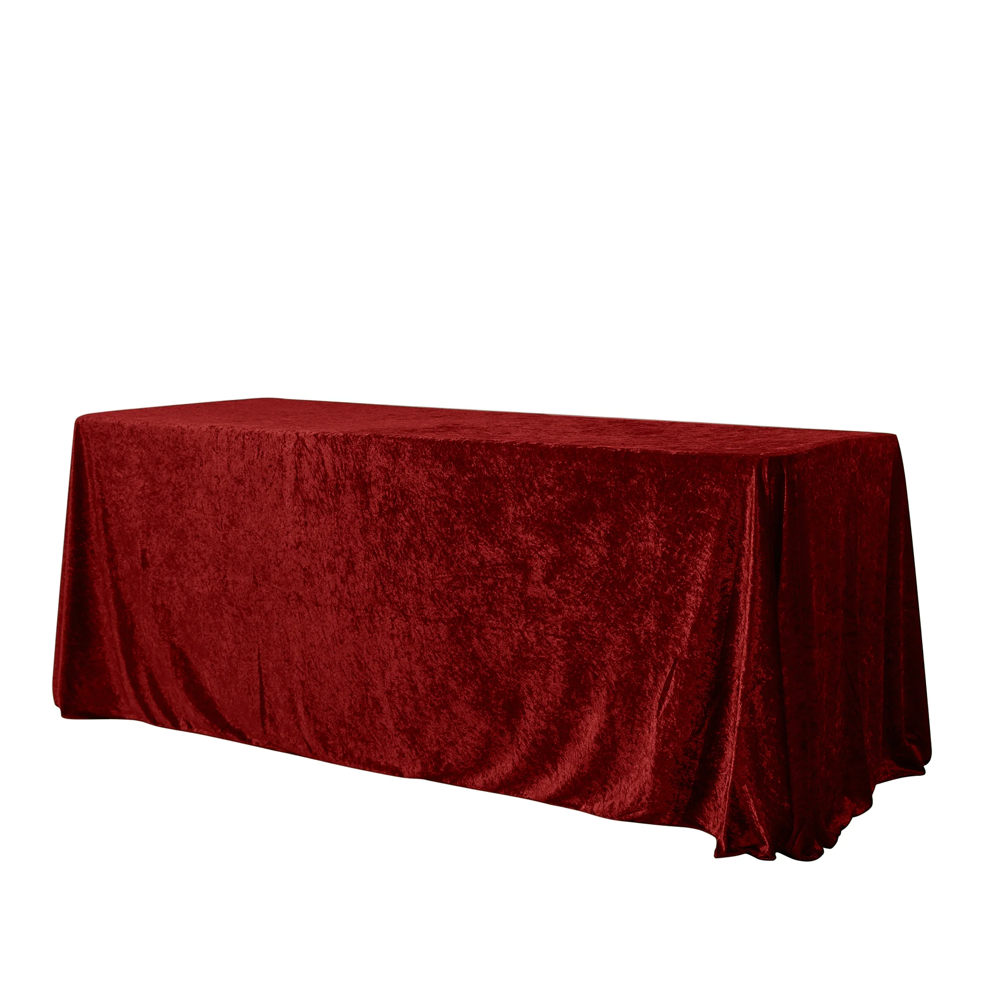 Velvet 90"x132" Rectangular Tablecloth - Apple Red