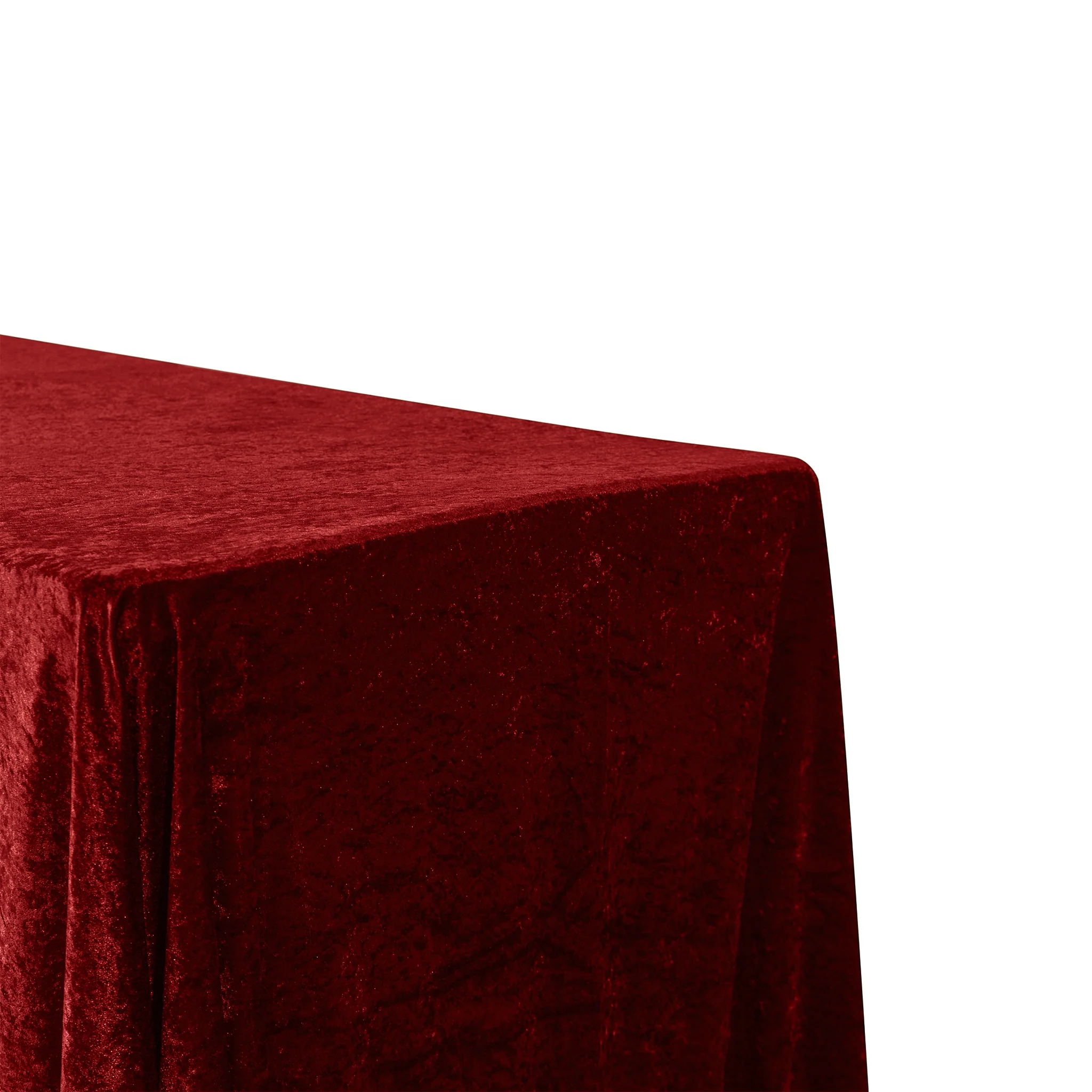Velvet 90"x132" Rectangular Tablecloth - Apple Red - Image 4