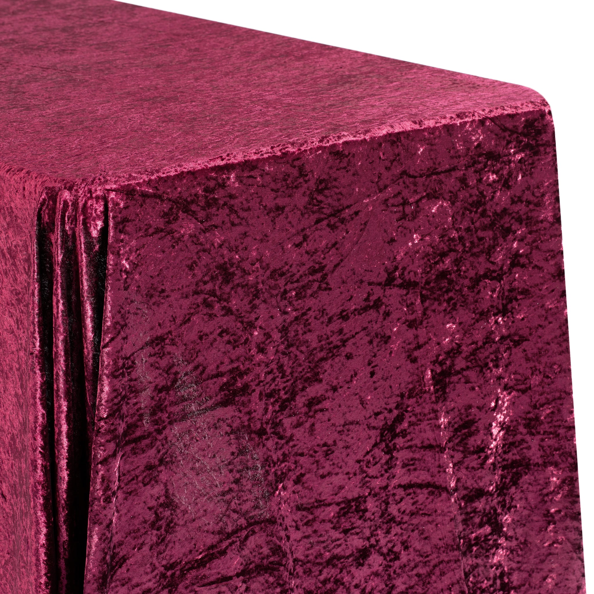 Velvet 90"x132" Rectangular Tablecloth - Burgundy - Image 2