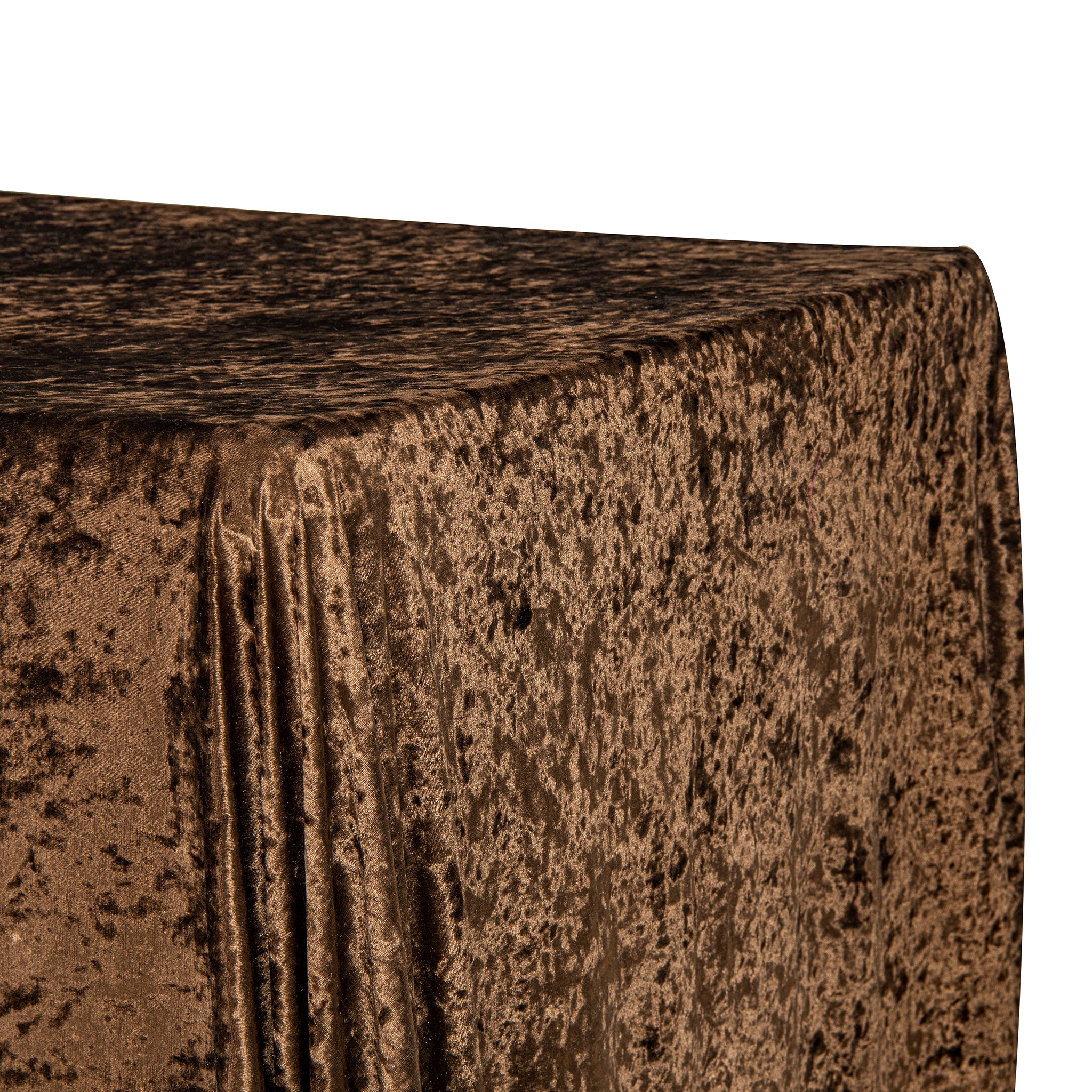 Velvet 90"x132" Rectangular Tablecloth - Chocolate - Image 3