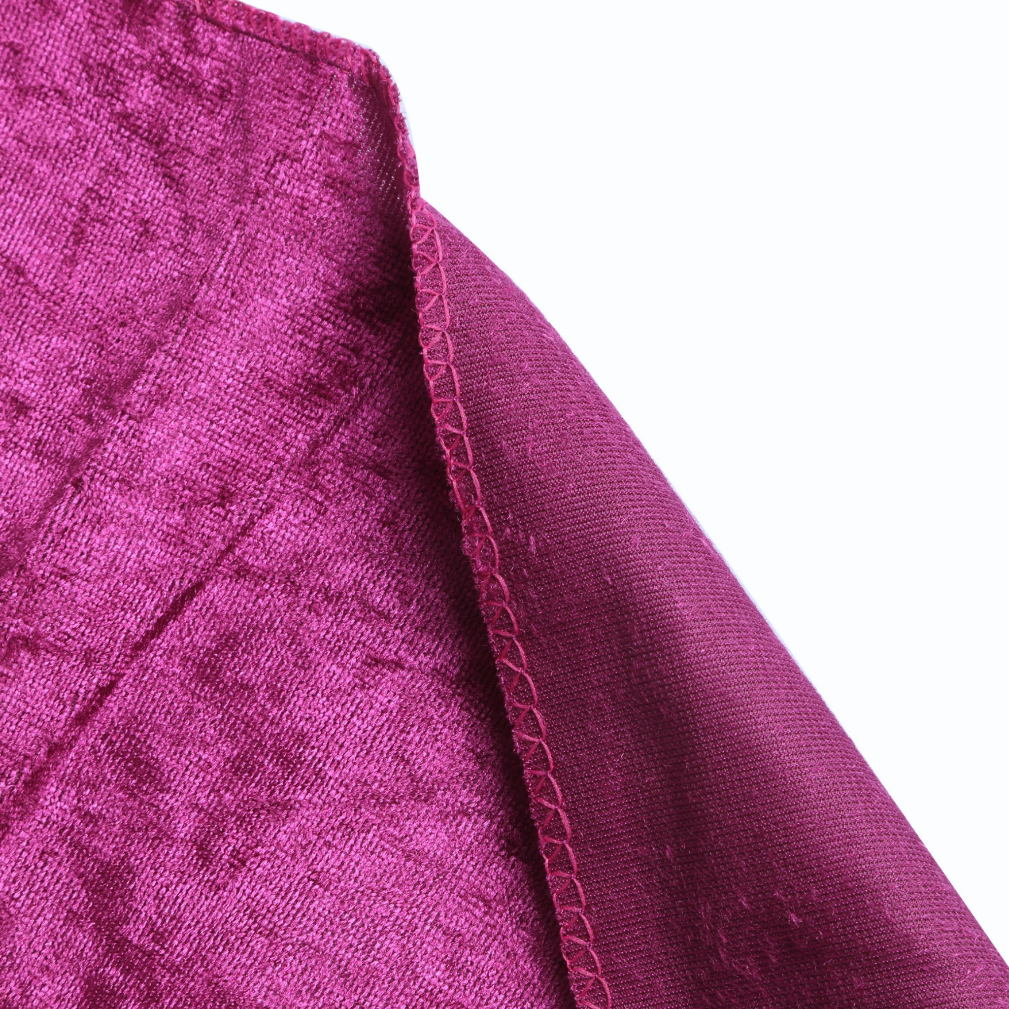 Velvet 90"x132" Rectangular Tablecloth - Magenta - Image 3