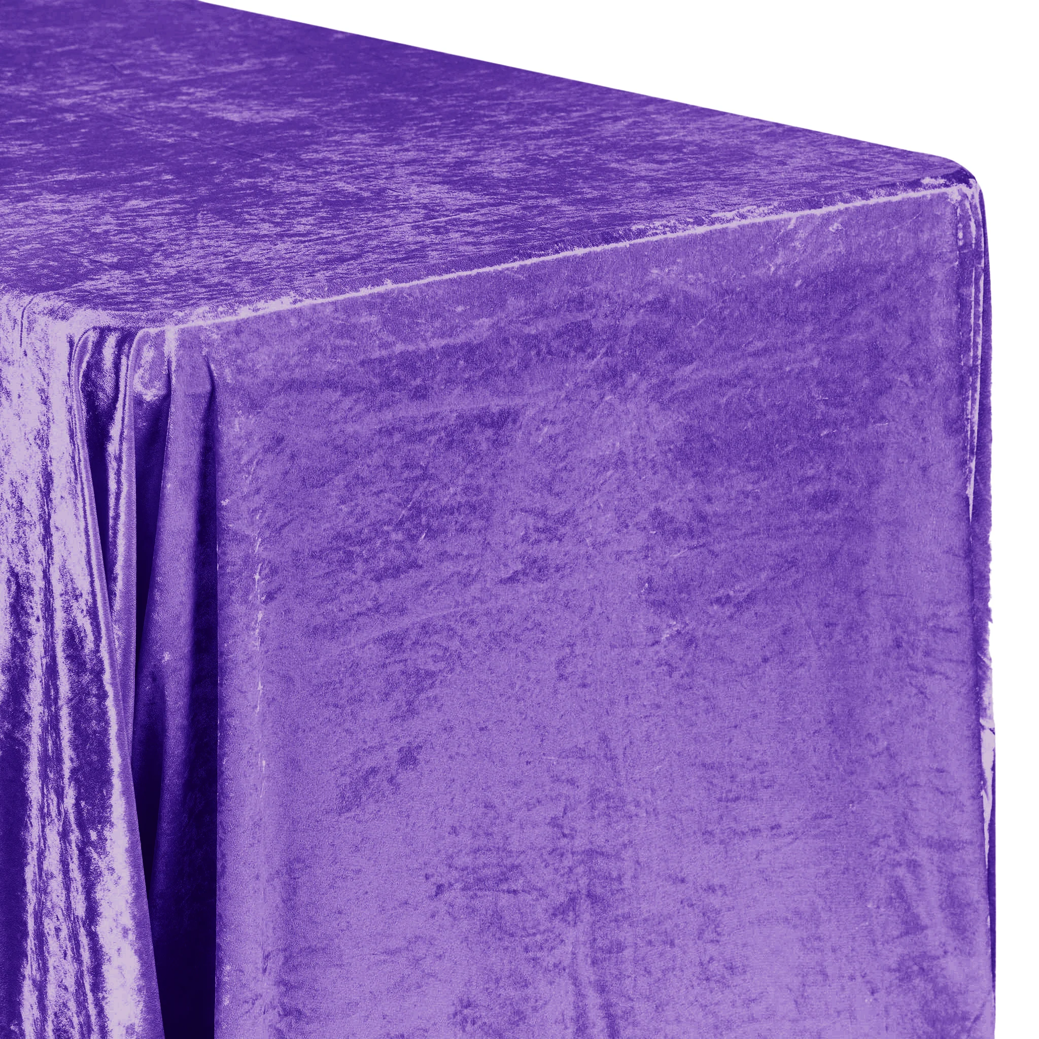 Velvet 90"x132" Rectangular Tablecloth - Purple - Image 7