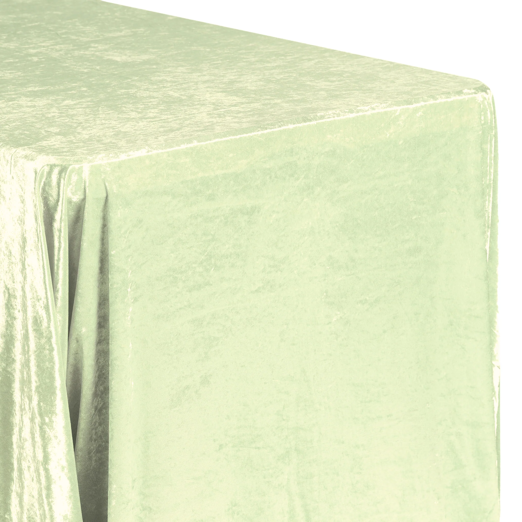 Velvet 90"x132" Rectangular Tablecloth - Sage Green - Image 3