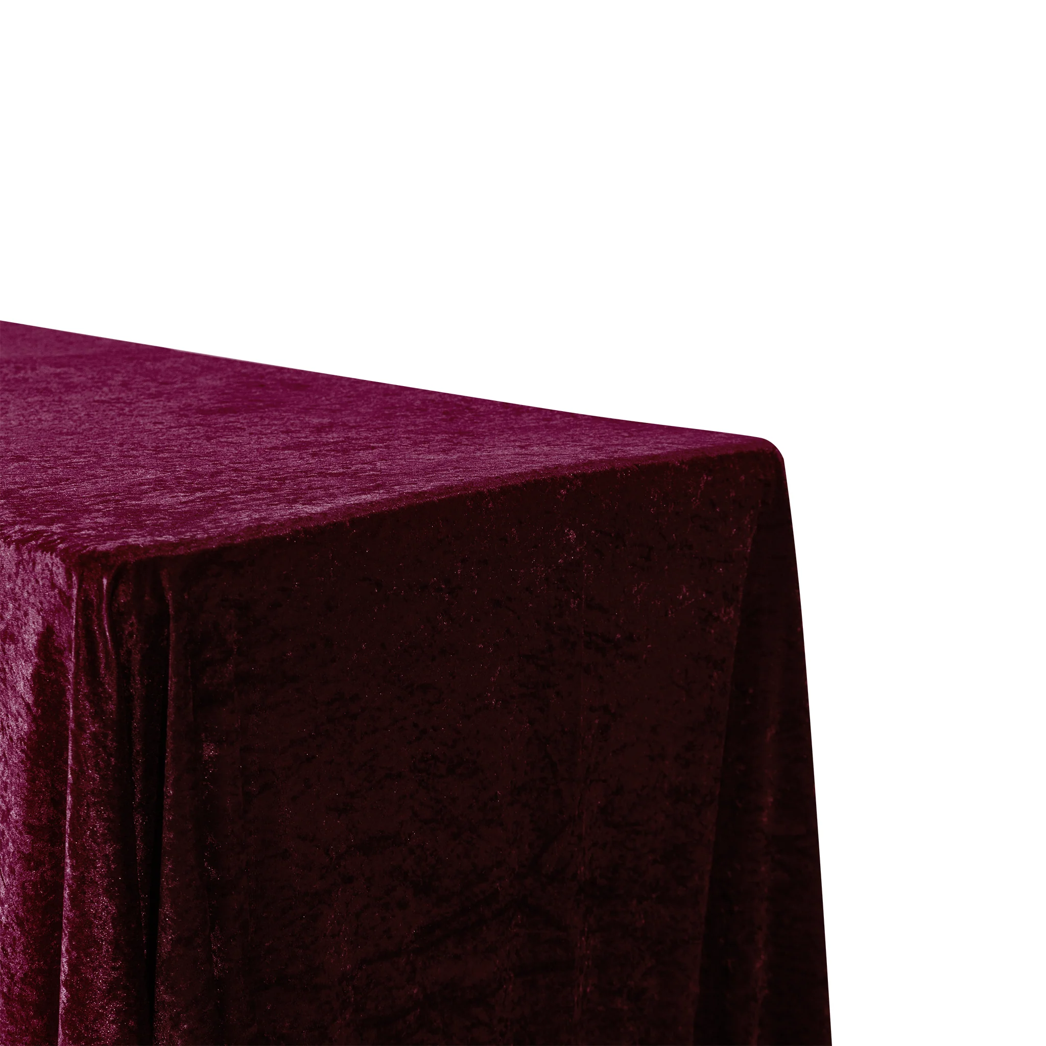 Velvet 90"x156" Rectangular Tablecloth - Cabernet - Image 2