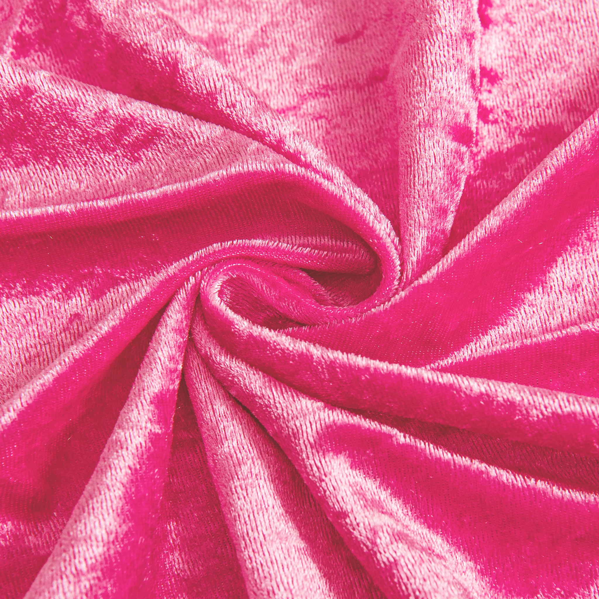 Velvet 90"x156" Rectangular Tablecloth - Fuchsia - Image 3