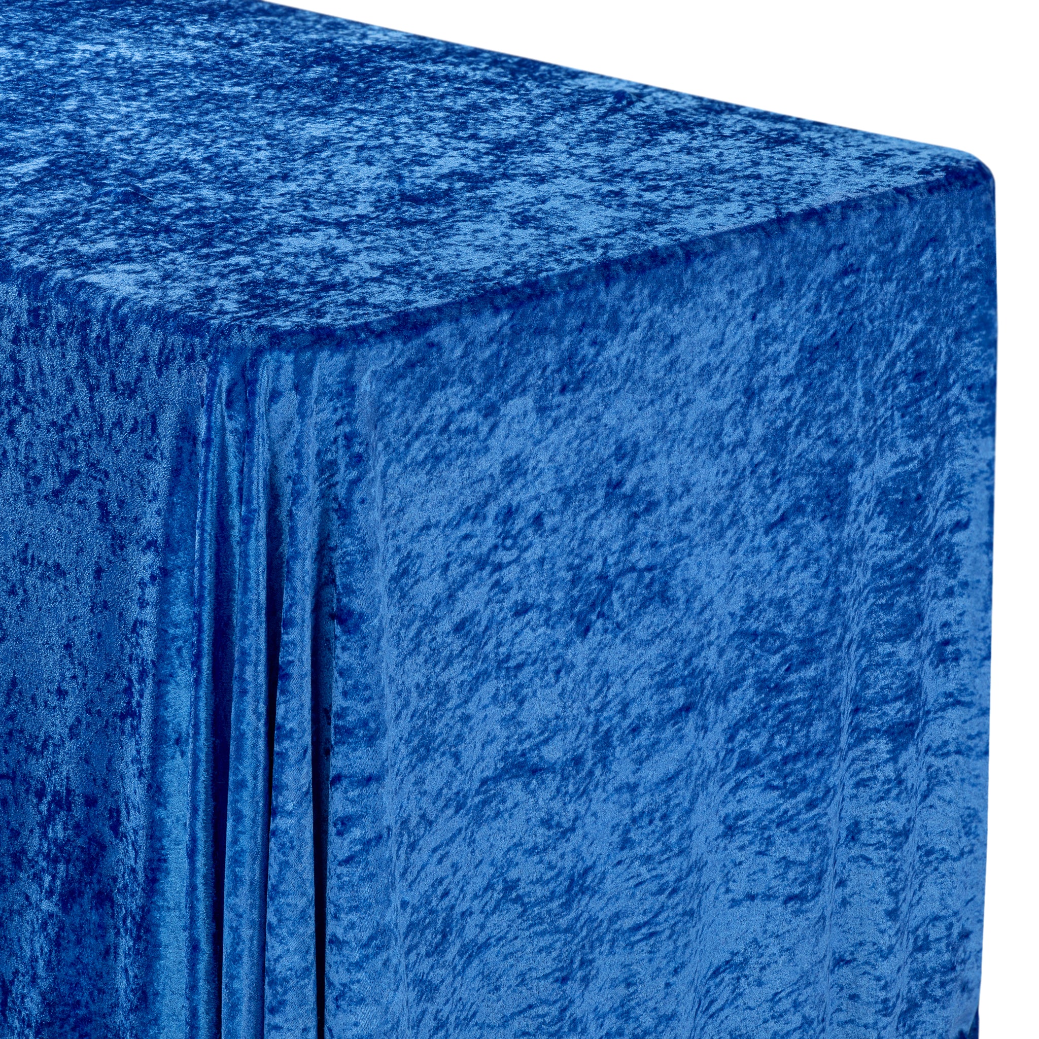 Velvet 90"x156" Rectangular Tablecloth - Royal Blue - Image 2