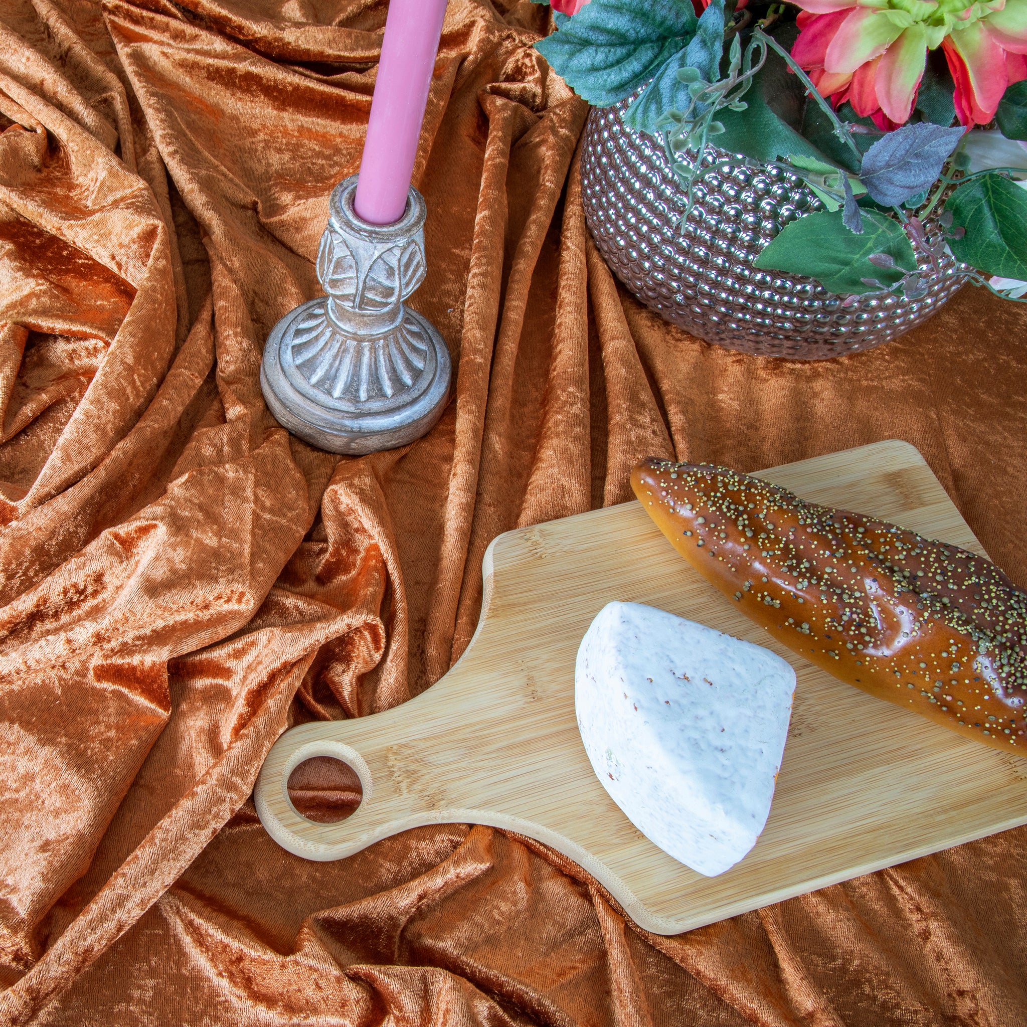 Velvet 90"x156" Rectangular Tablecloth - Terracotta - Image 5