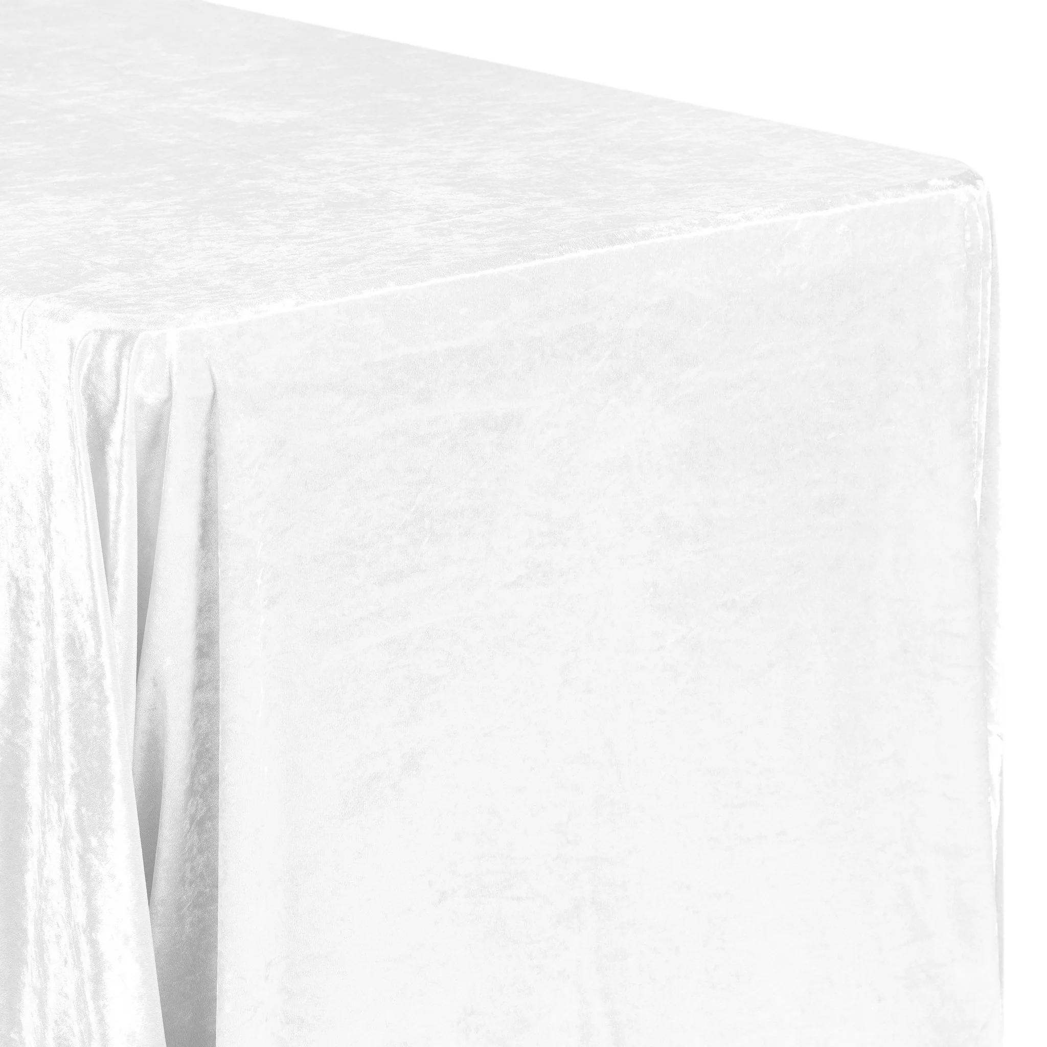 Velvet 90"x156" Rectangular Tablecloth - White - Image 2