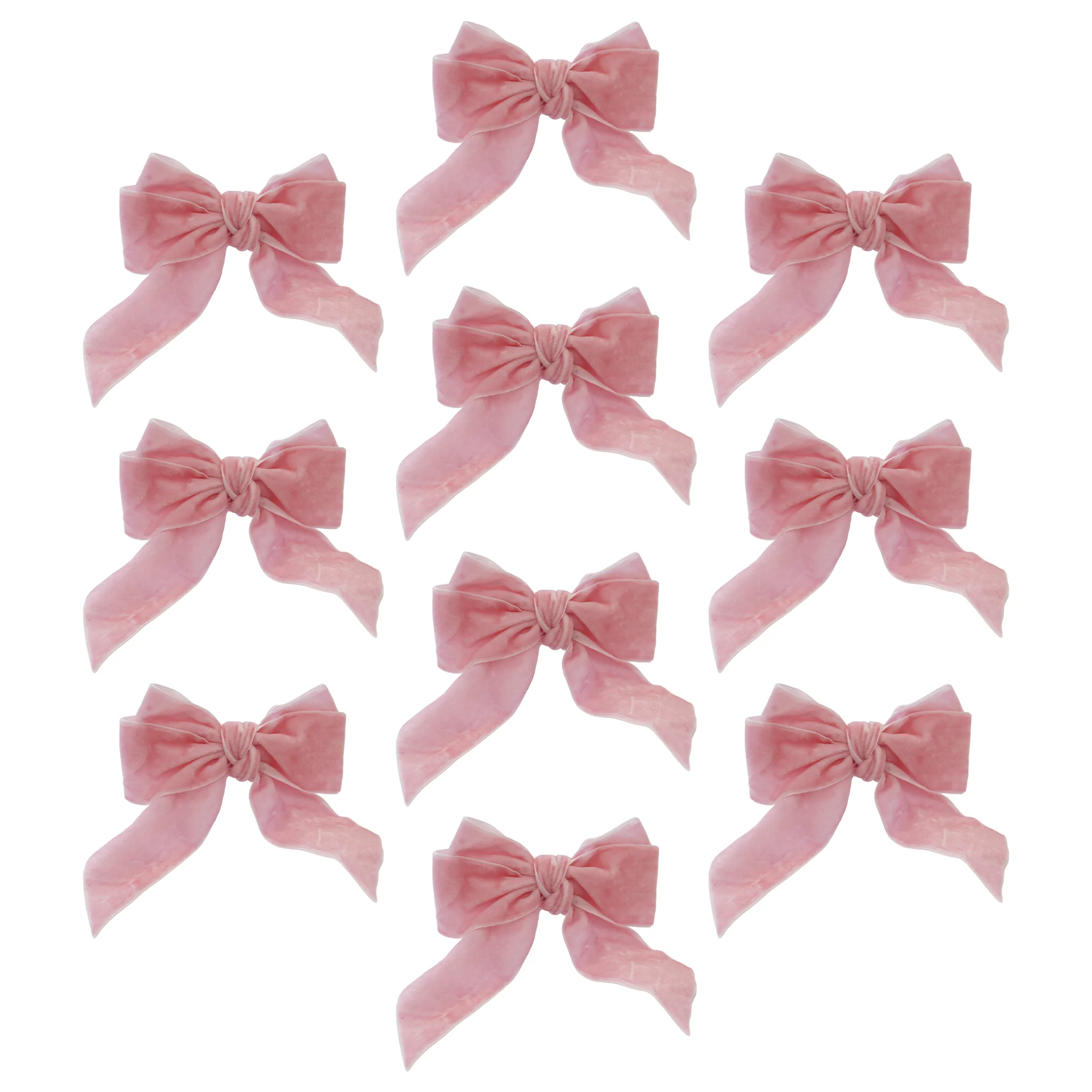 10 pc/pk Velvet Bow-Tie Napkin Ring - Pink - Image 4