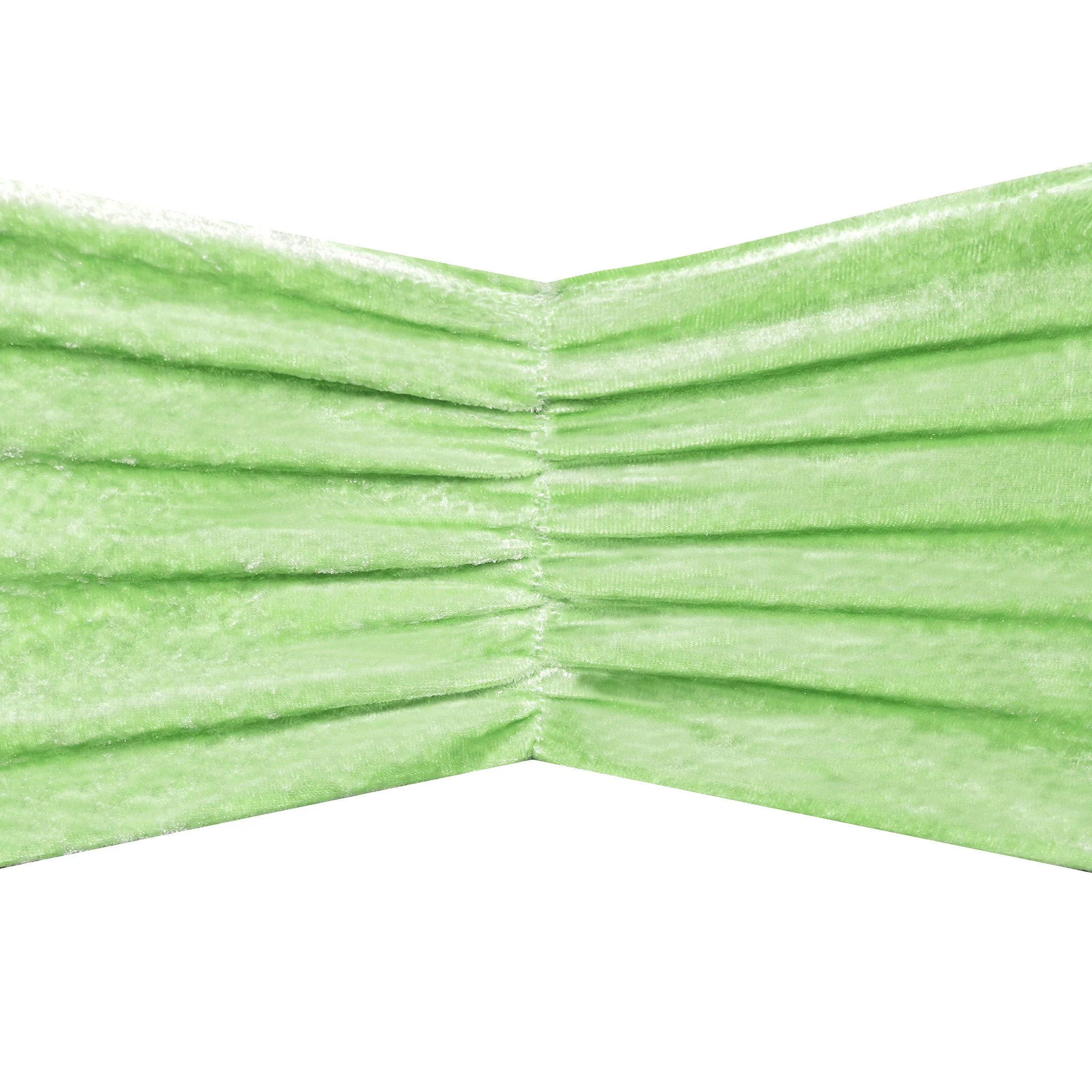 Velvet Ruffle Stretch Chair Band - Mint Green - Image 2