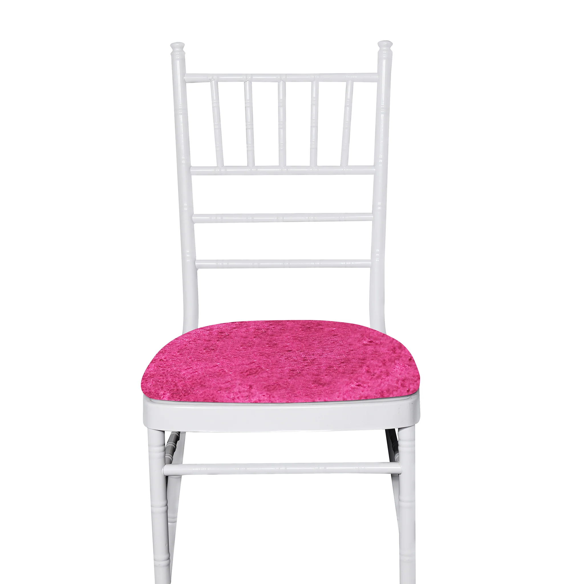 5 pcs/pk Velvet Spandex Chiavari Seat Pad Cover - Fuchsia - Image 7