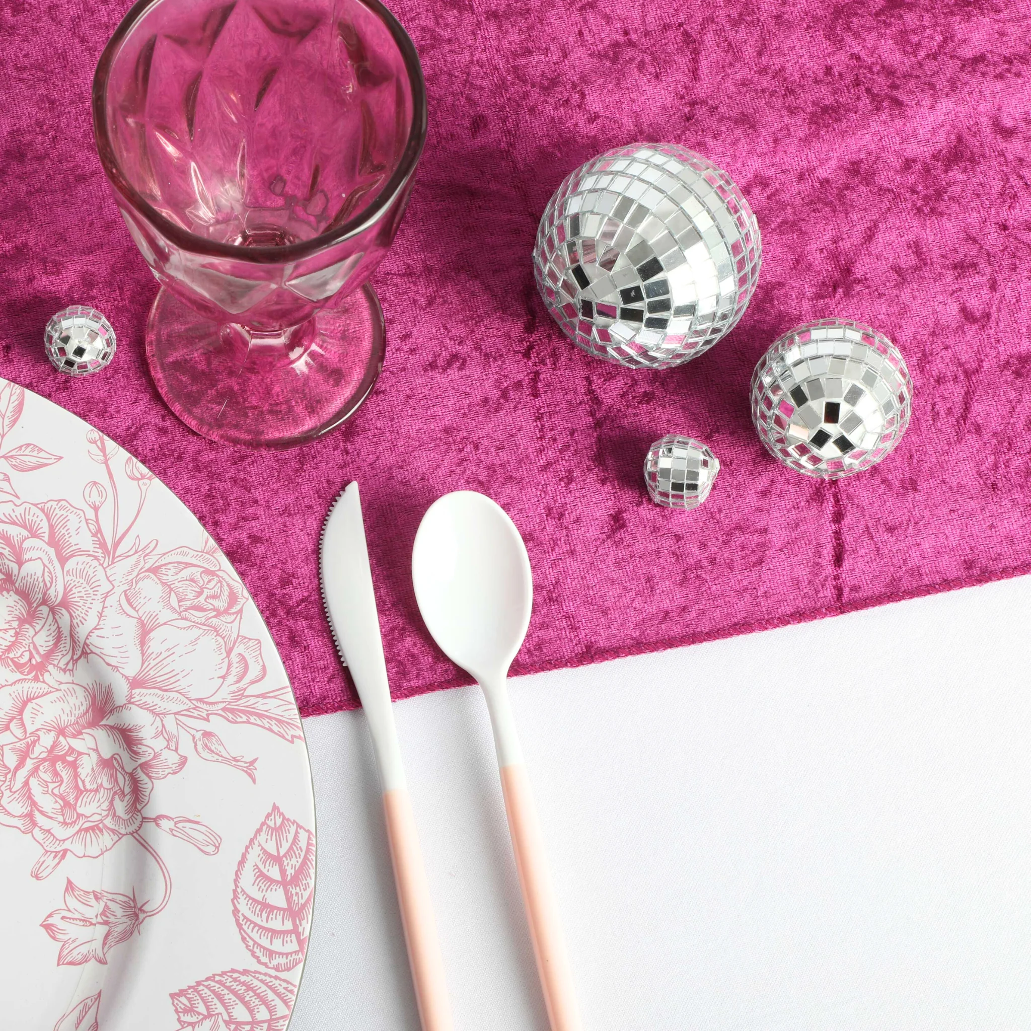 Velvet Table Runner - Magenta - Image 3