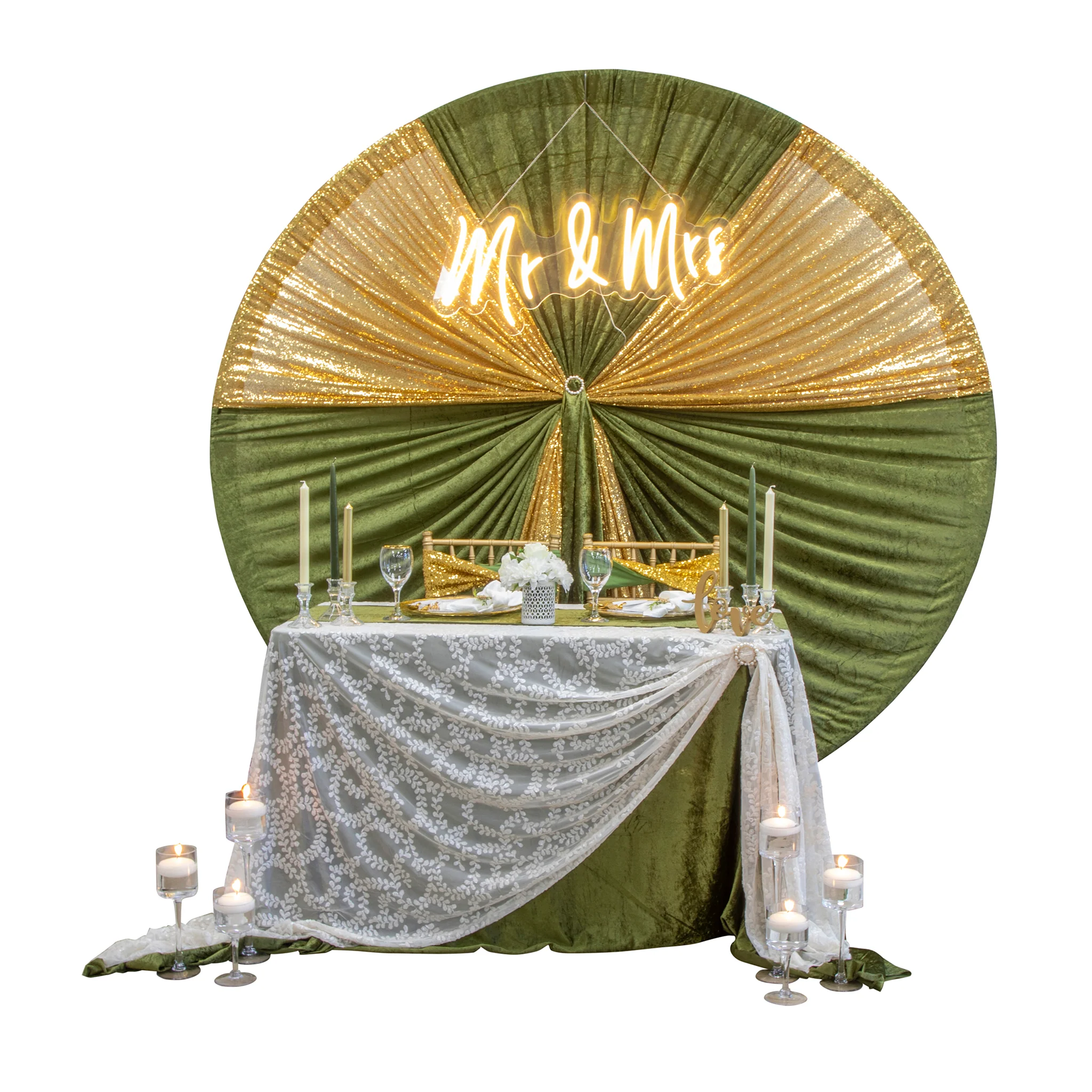 Velvet Table Runner - Olive Green - Image 3